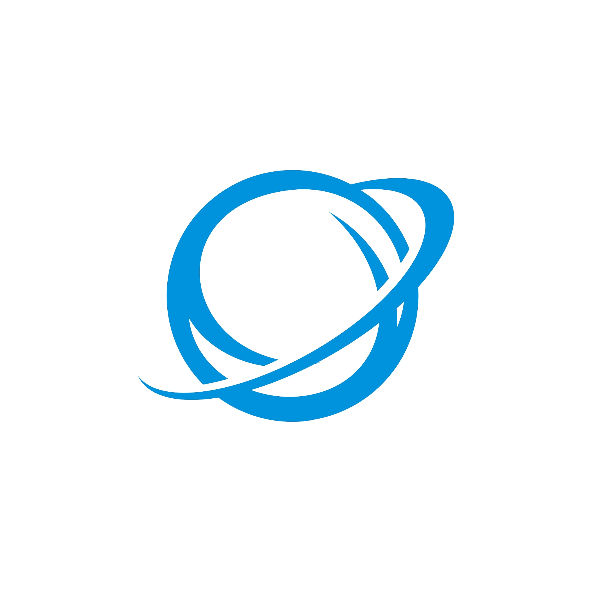 blue planet orbit logo template illustration design. vector eps 