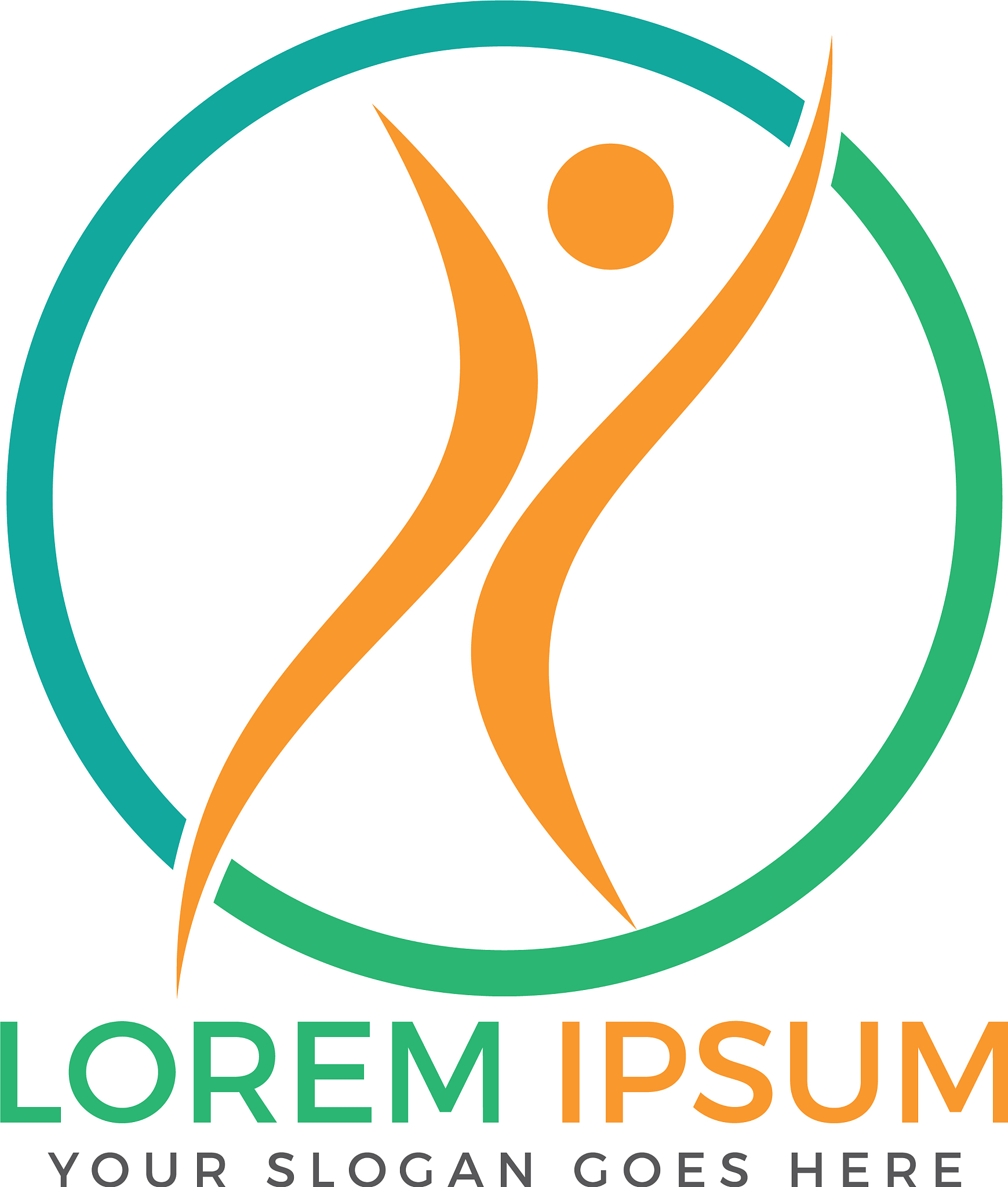 health and healthy man logo