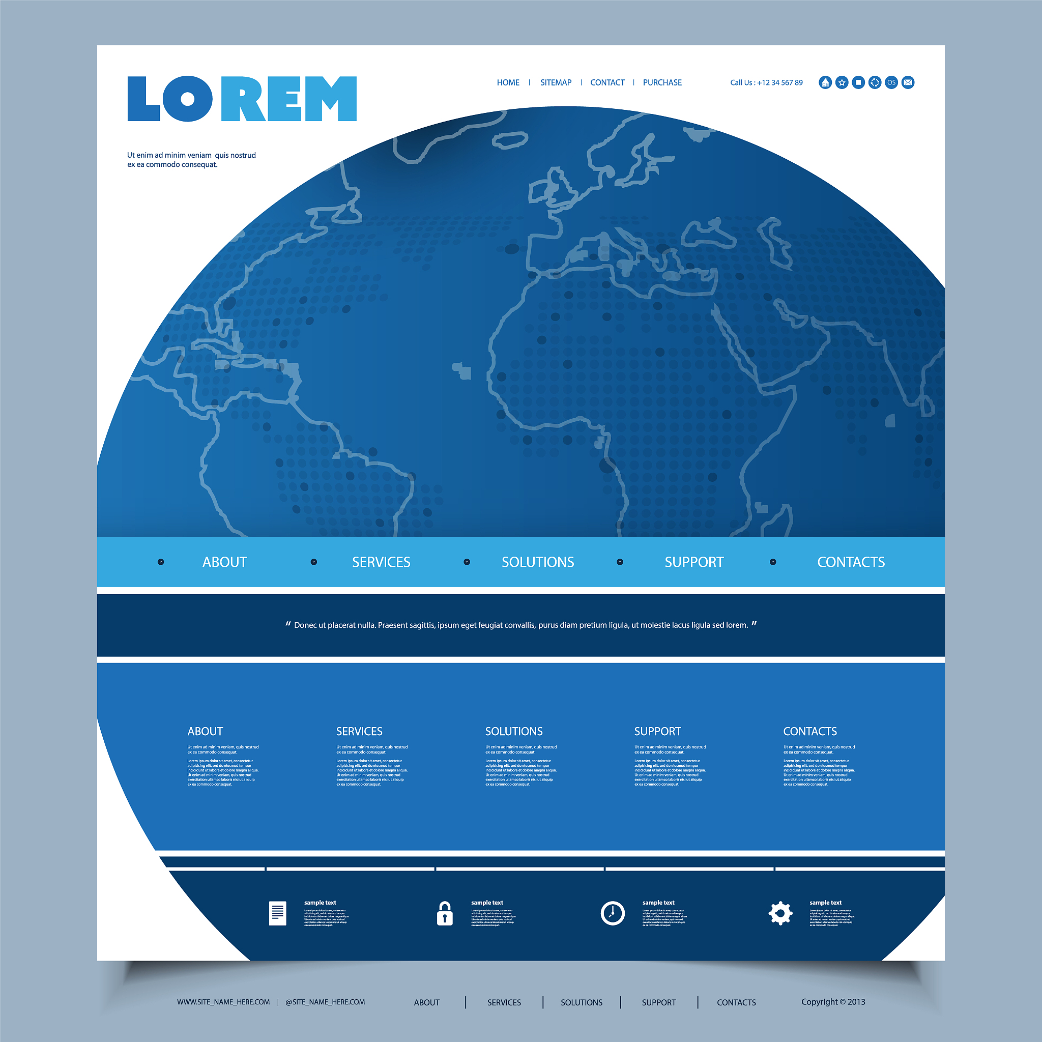 one page website template