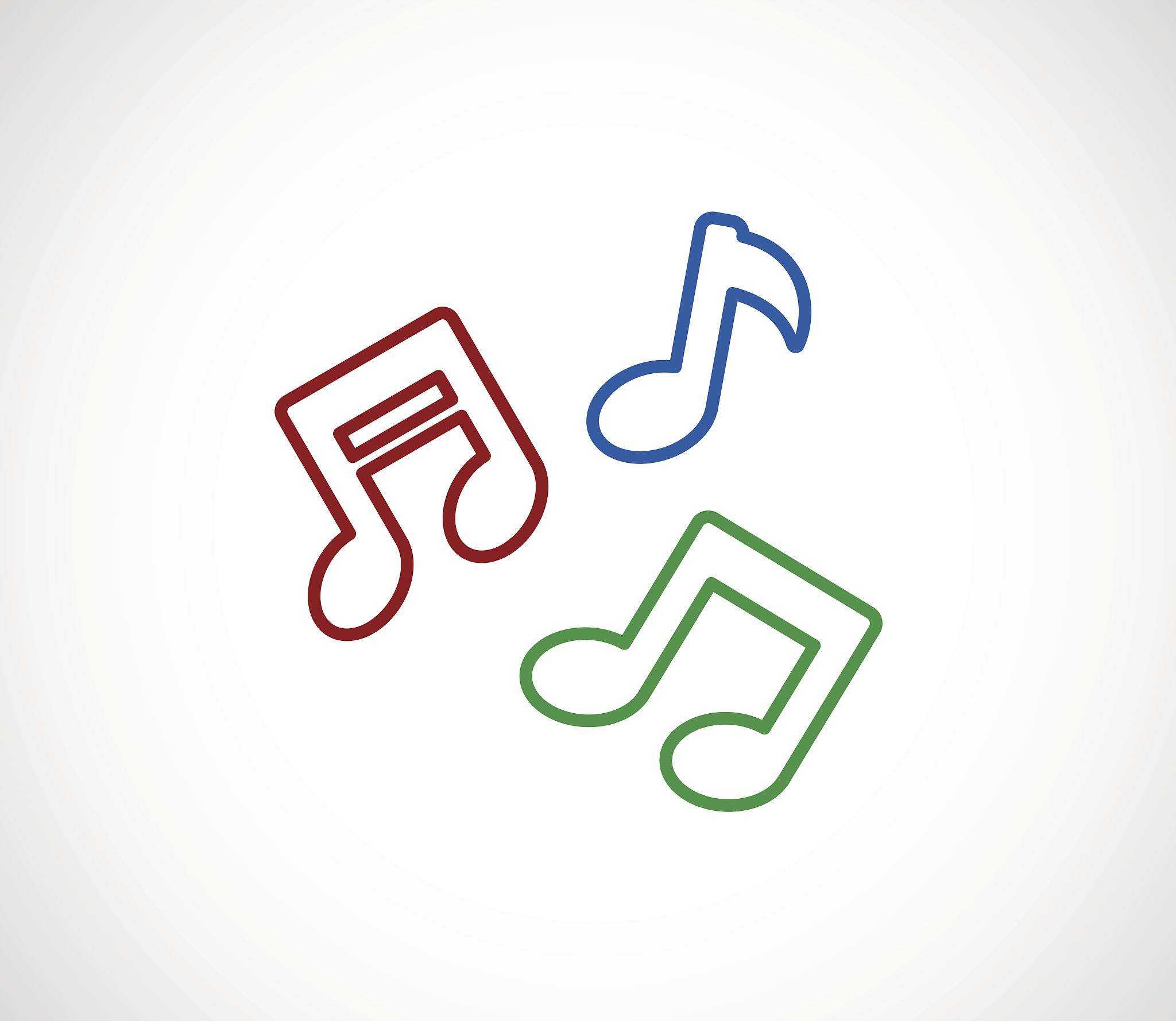 music notes abstract background