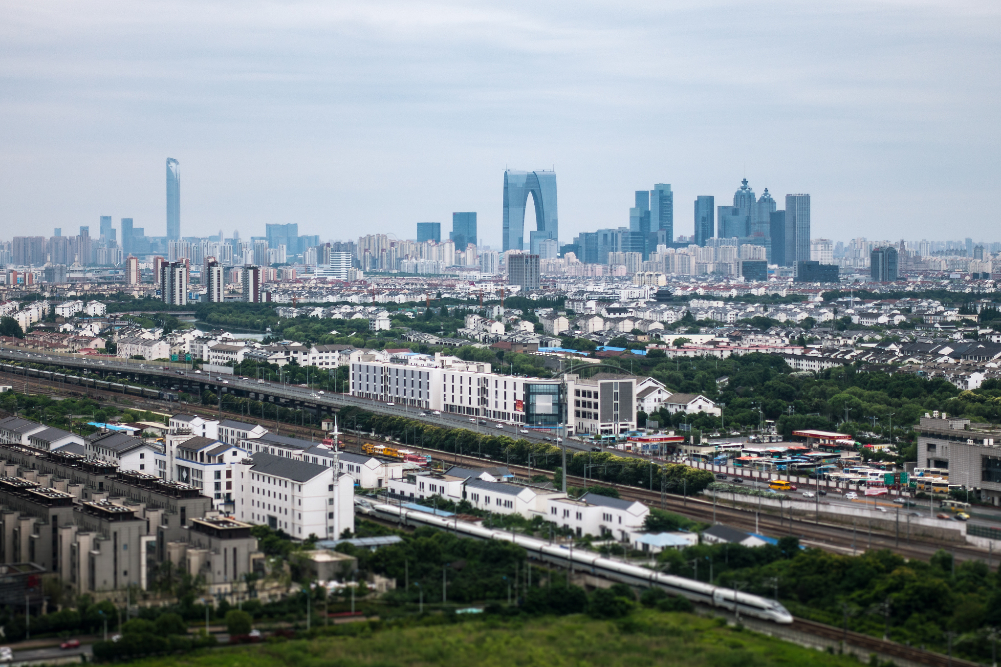 the architecture buildings in suzhou city