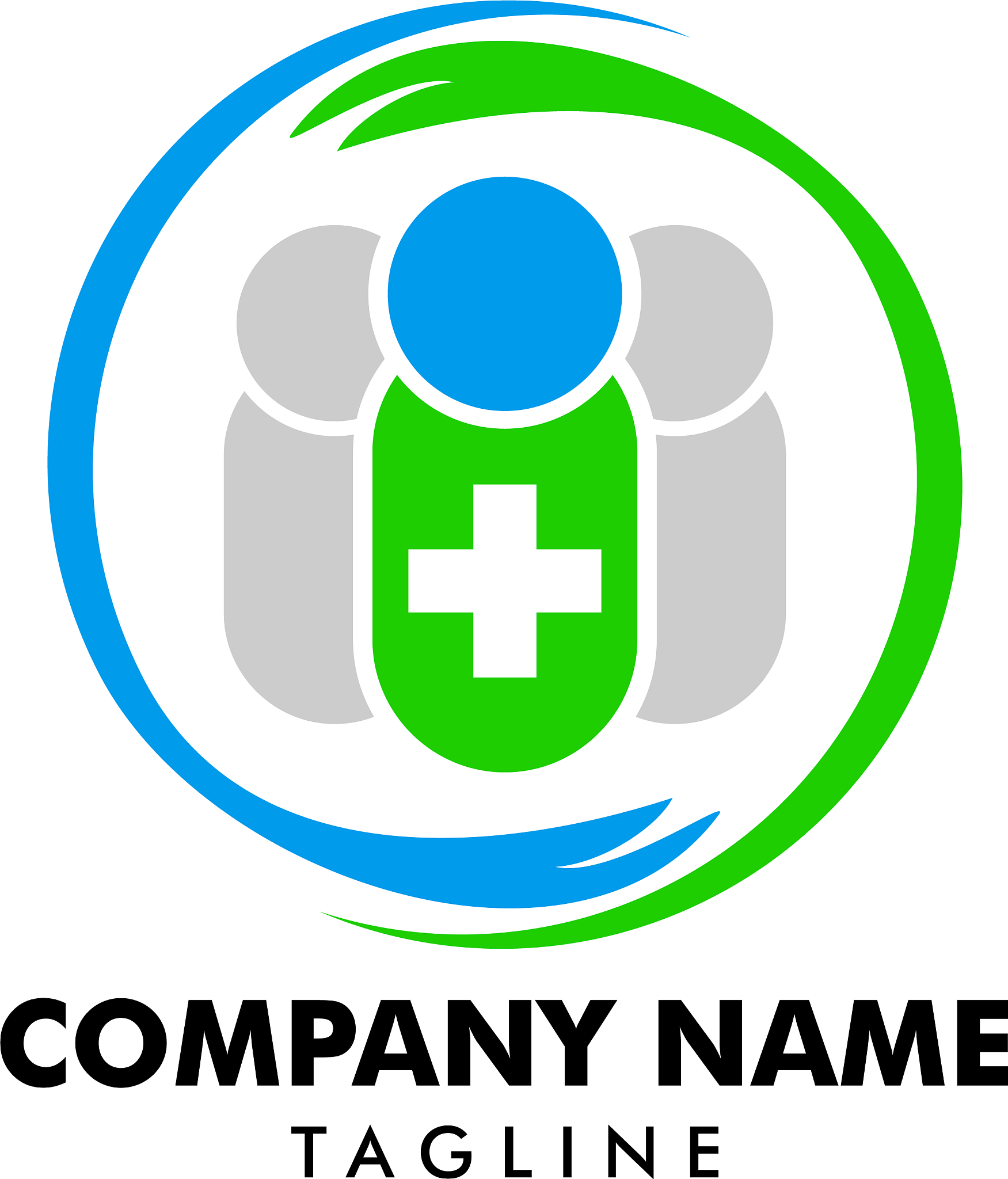 medical people care logo template