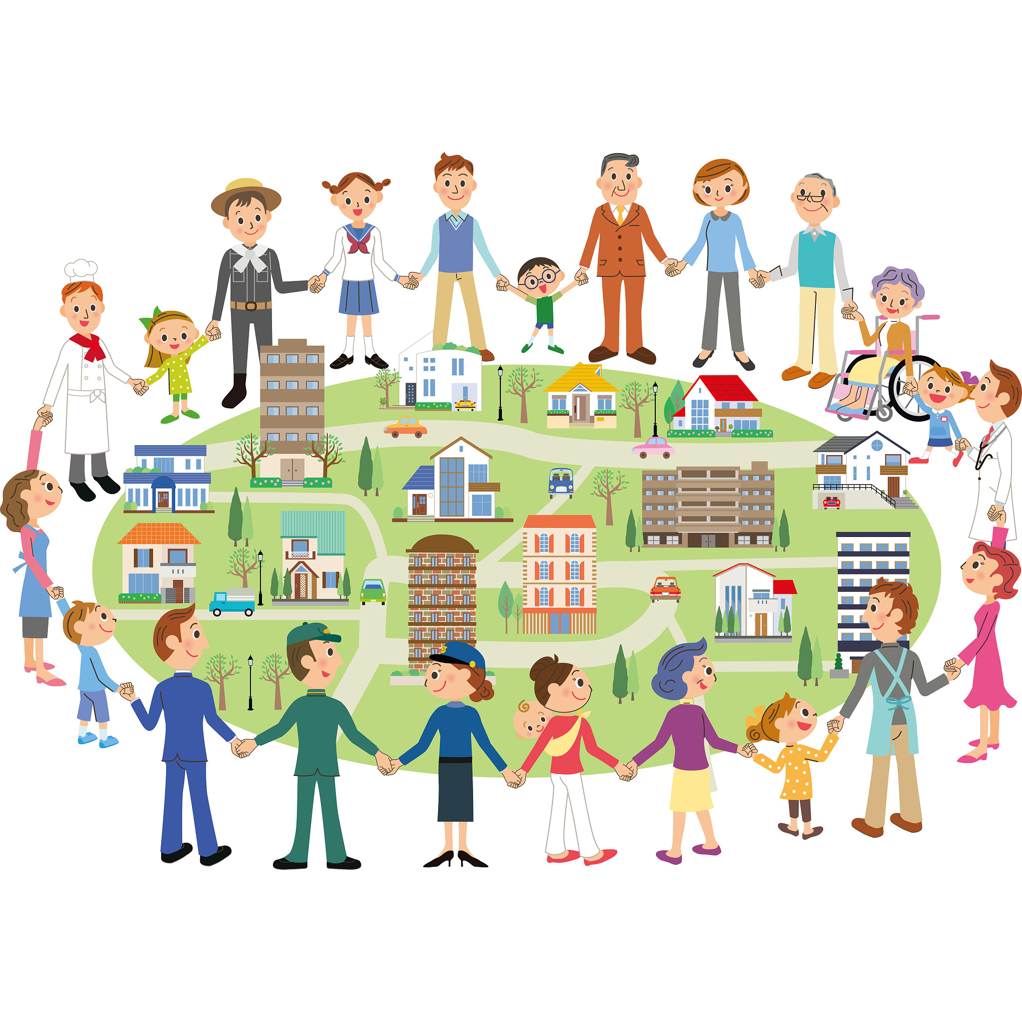 社区定义：一群人共同生活和交往的集体