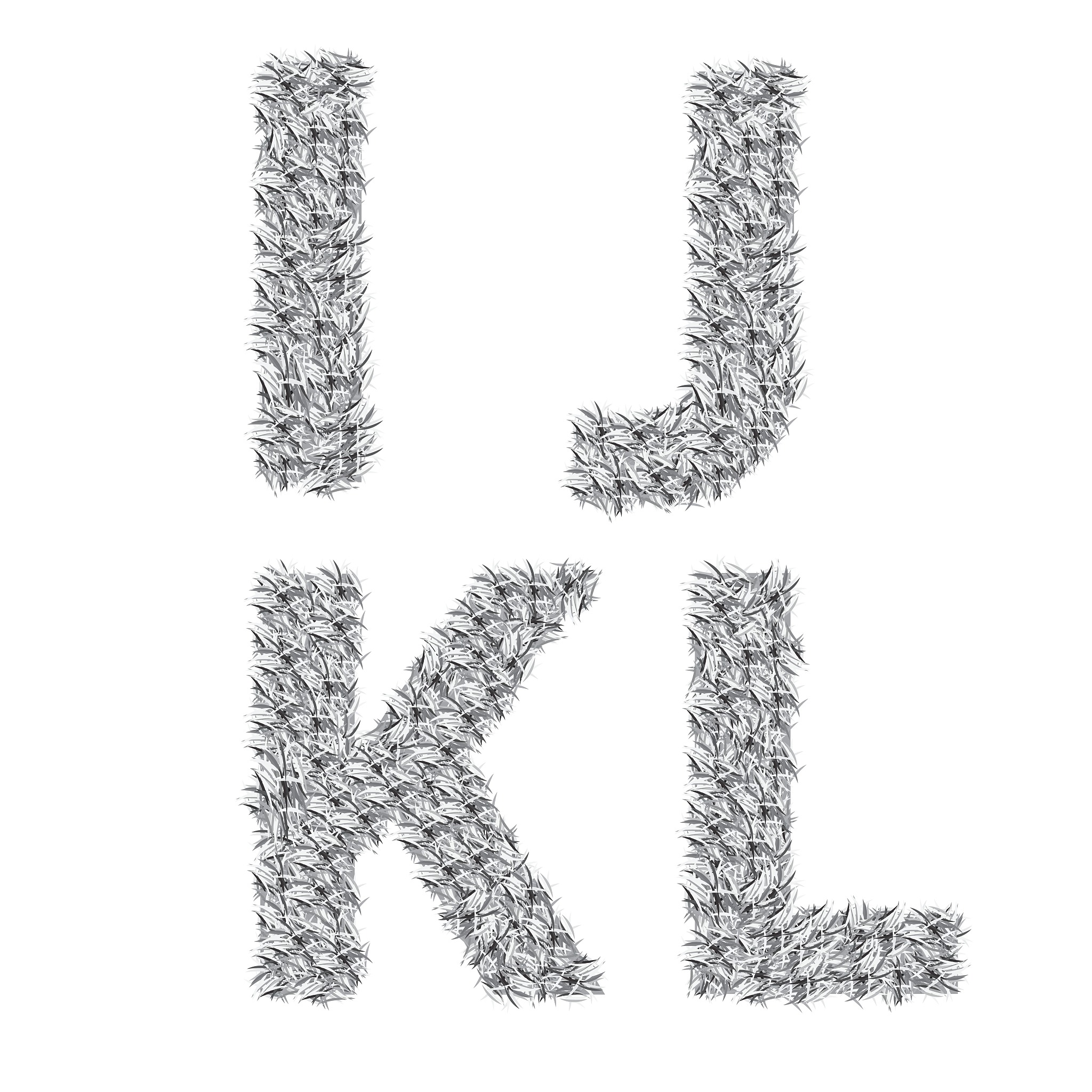 gray letters