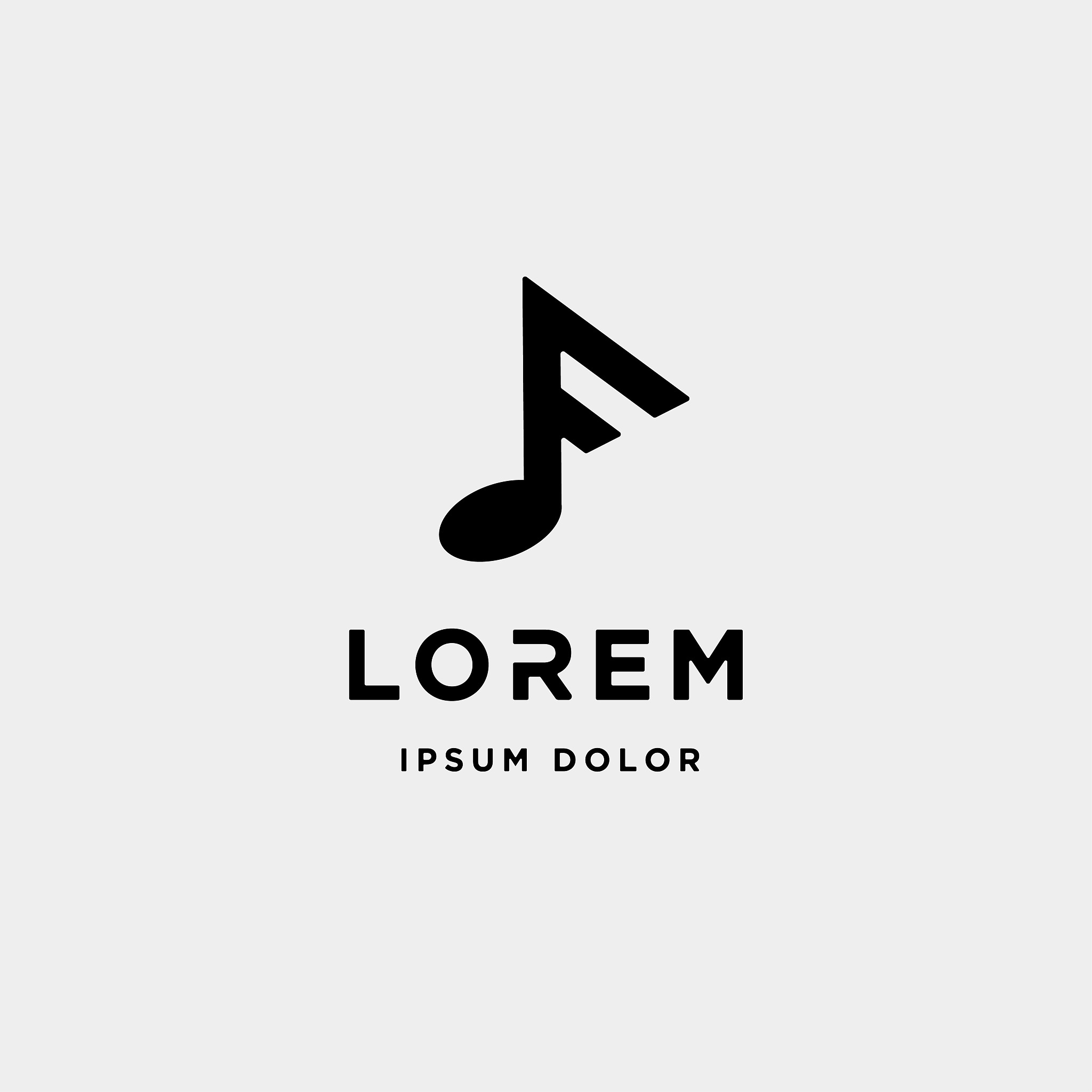 letter f music symbol vector design