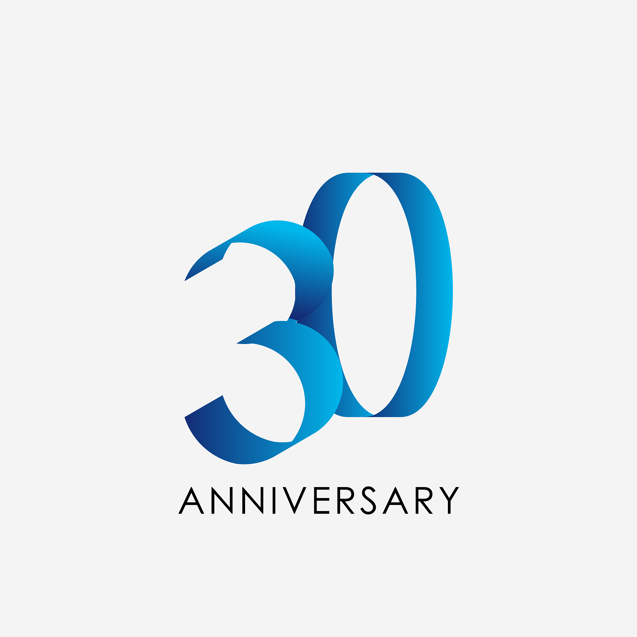 30 year anniversary celebration template design
