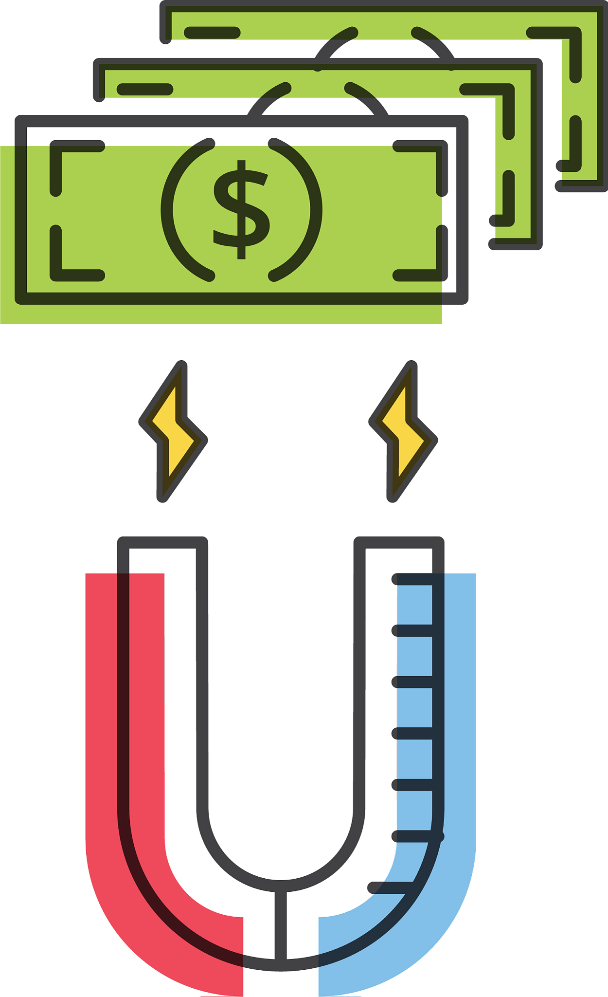 investments and profits concept line icon