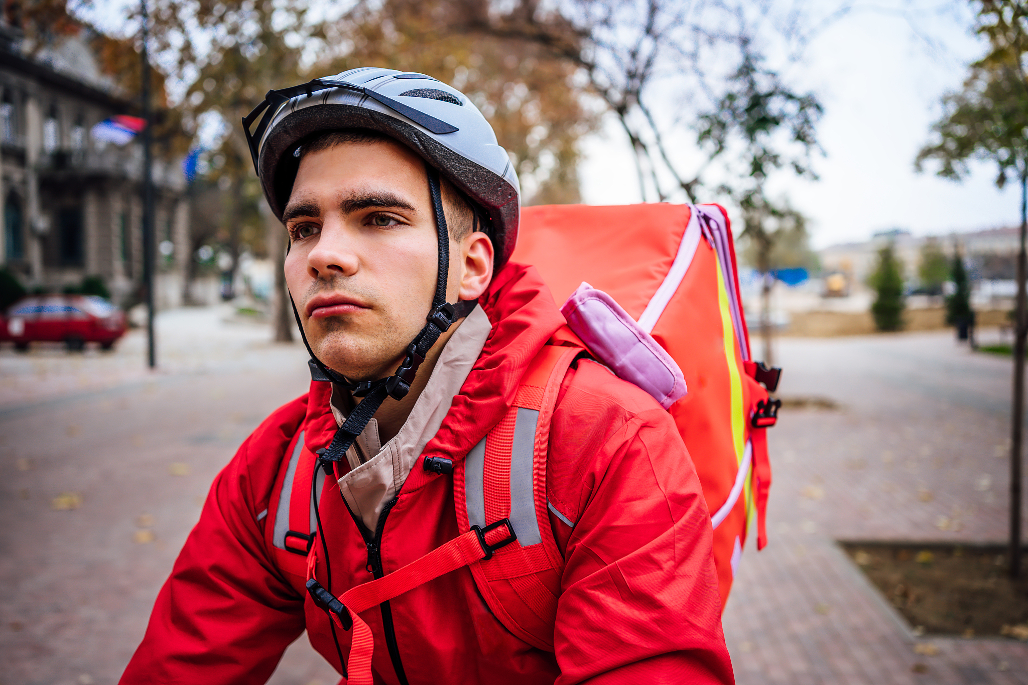 food delivery on bicycle