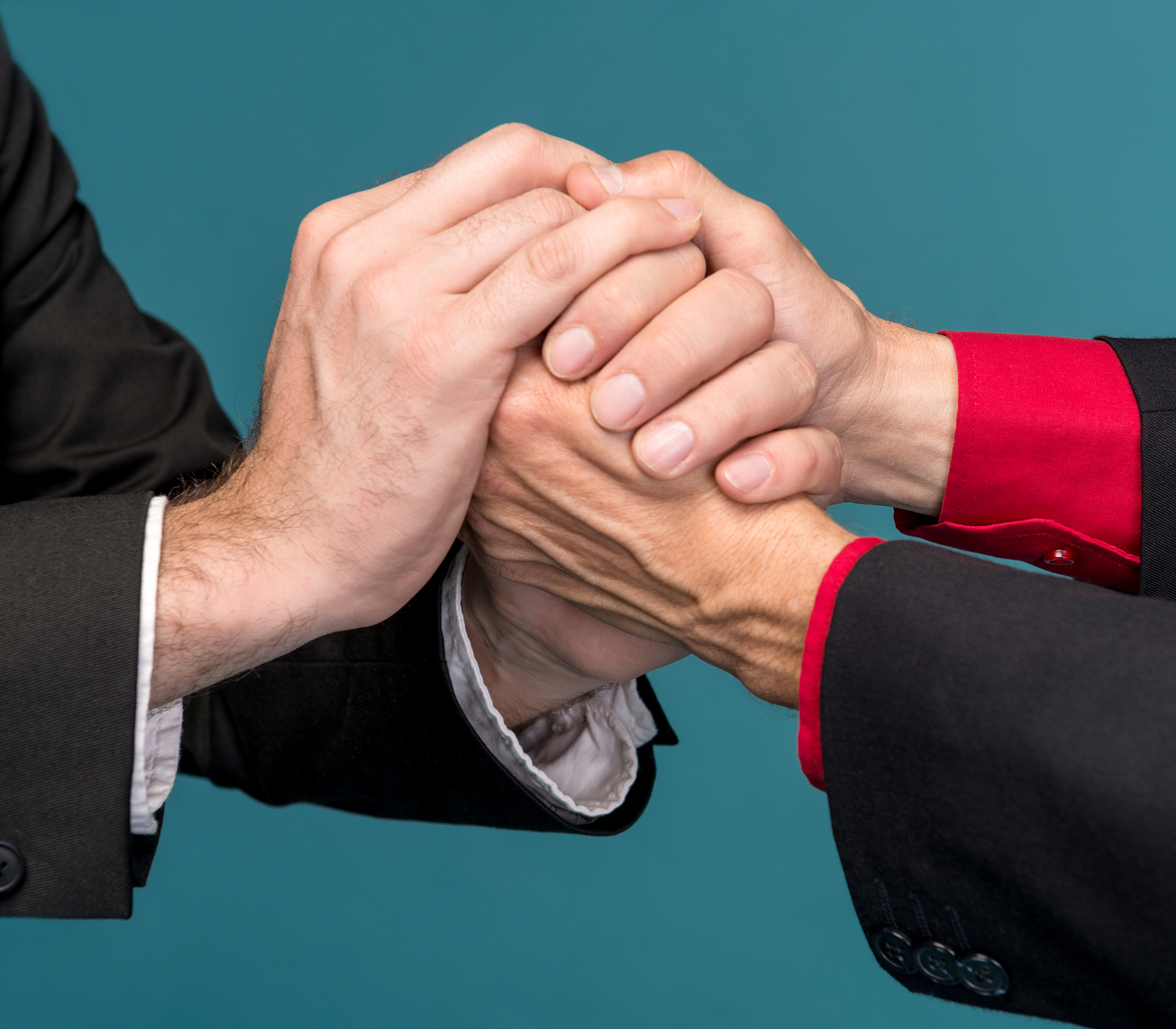 two businessmen shaking hands