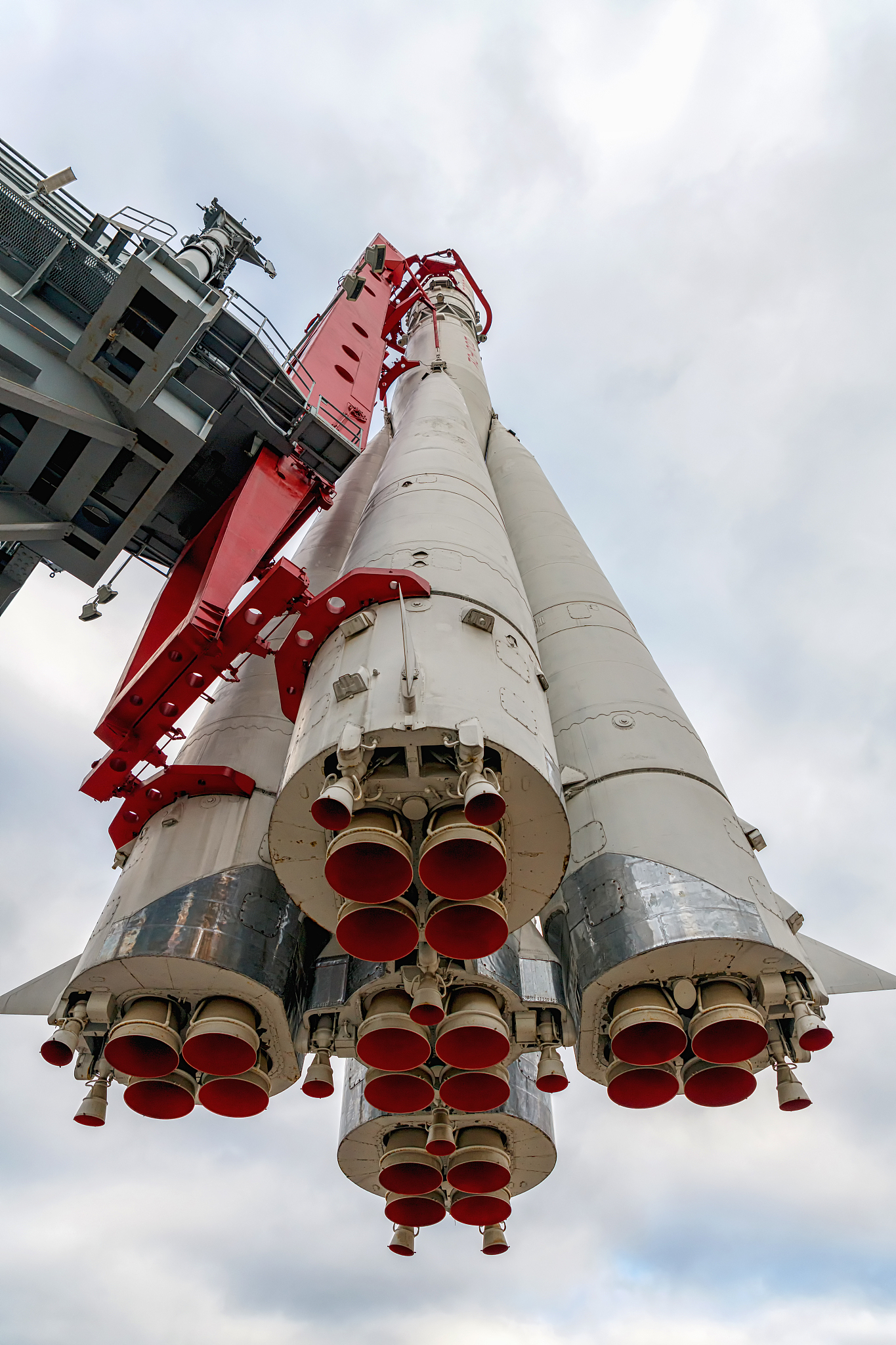 russia, moscow, october 2019 the vostok space rocket on which ga