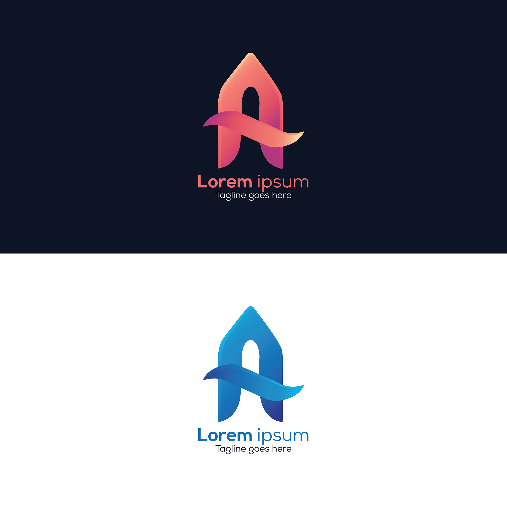 letter a logo template
