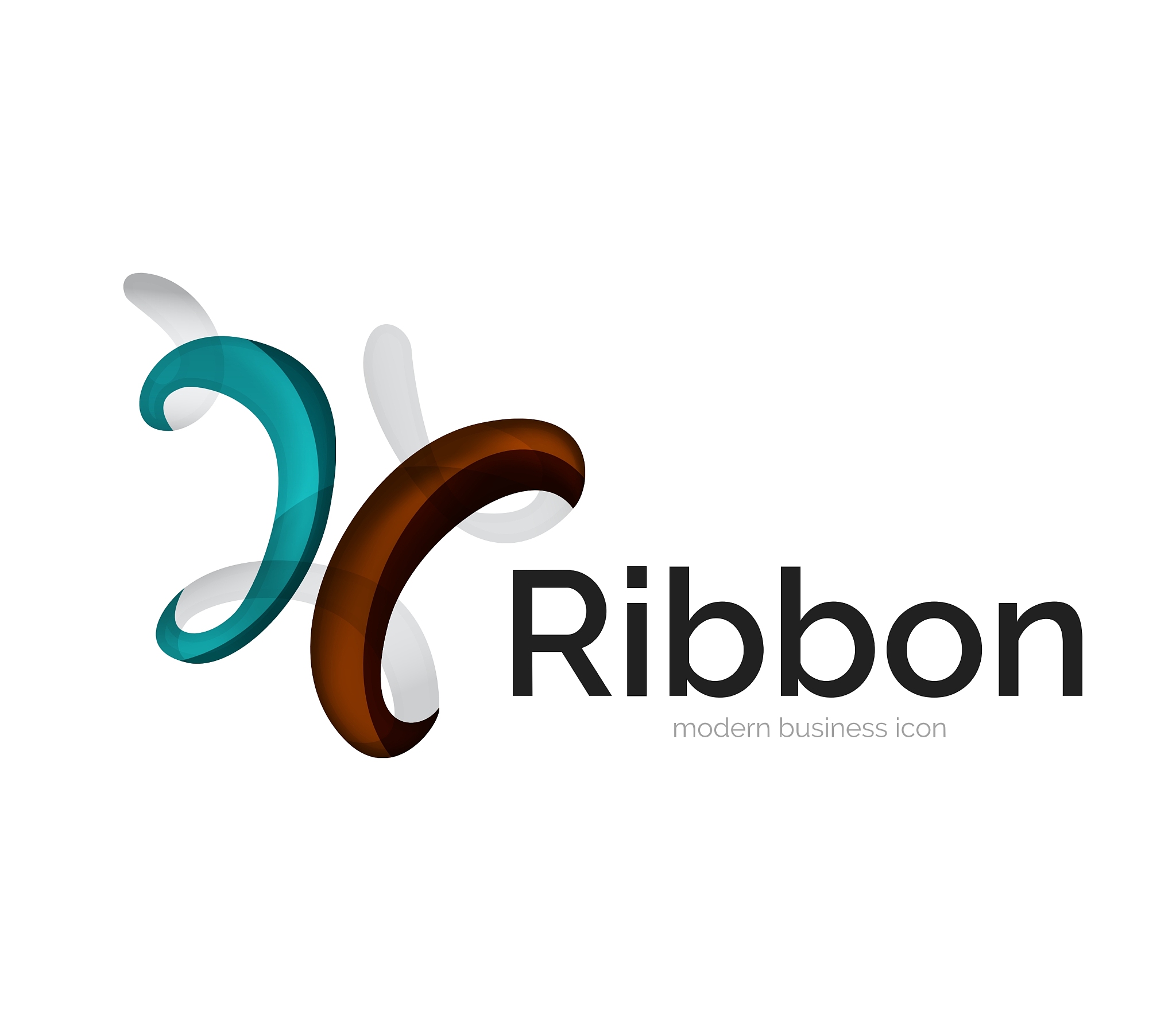 modern ribbon logo