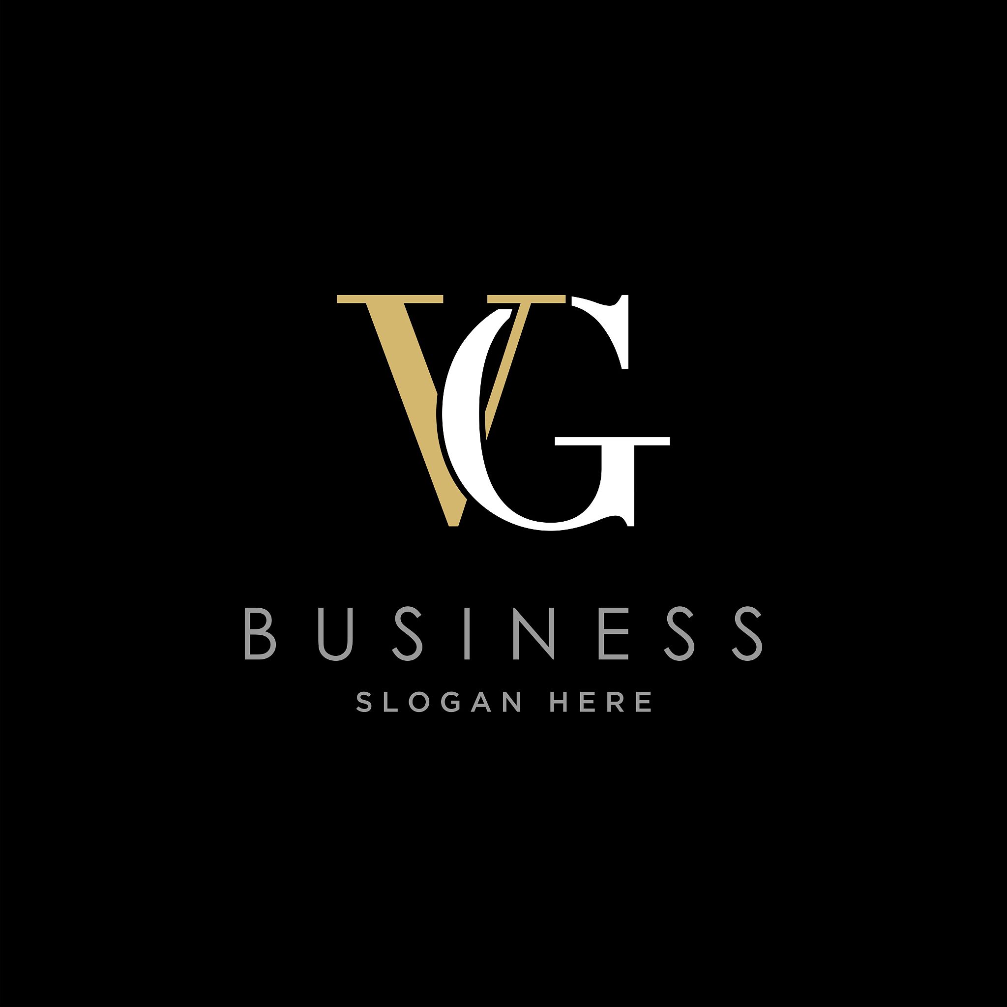 unique perfect modern stylish attractive geometric "vg" initial 