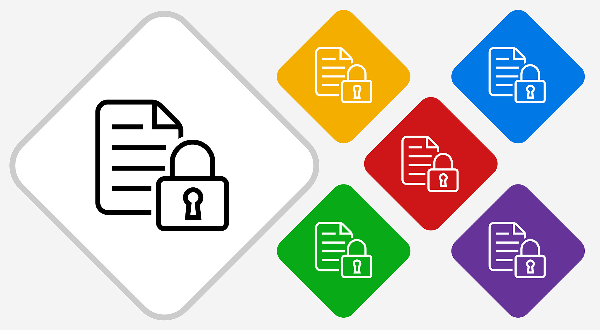 protected digital document with lock icon