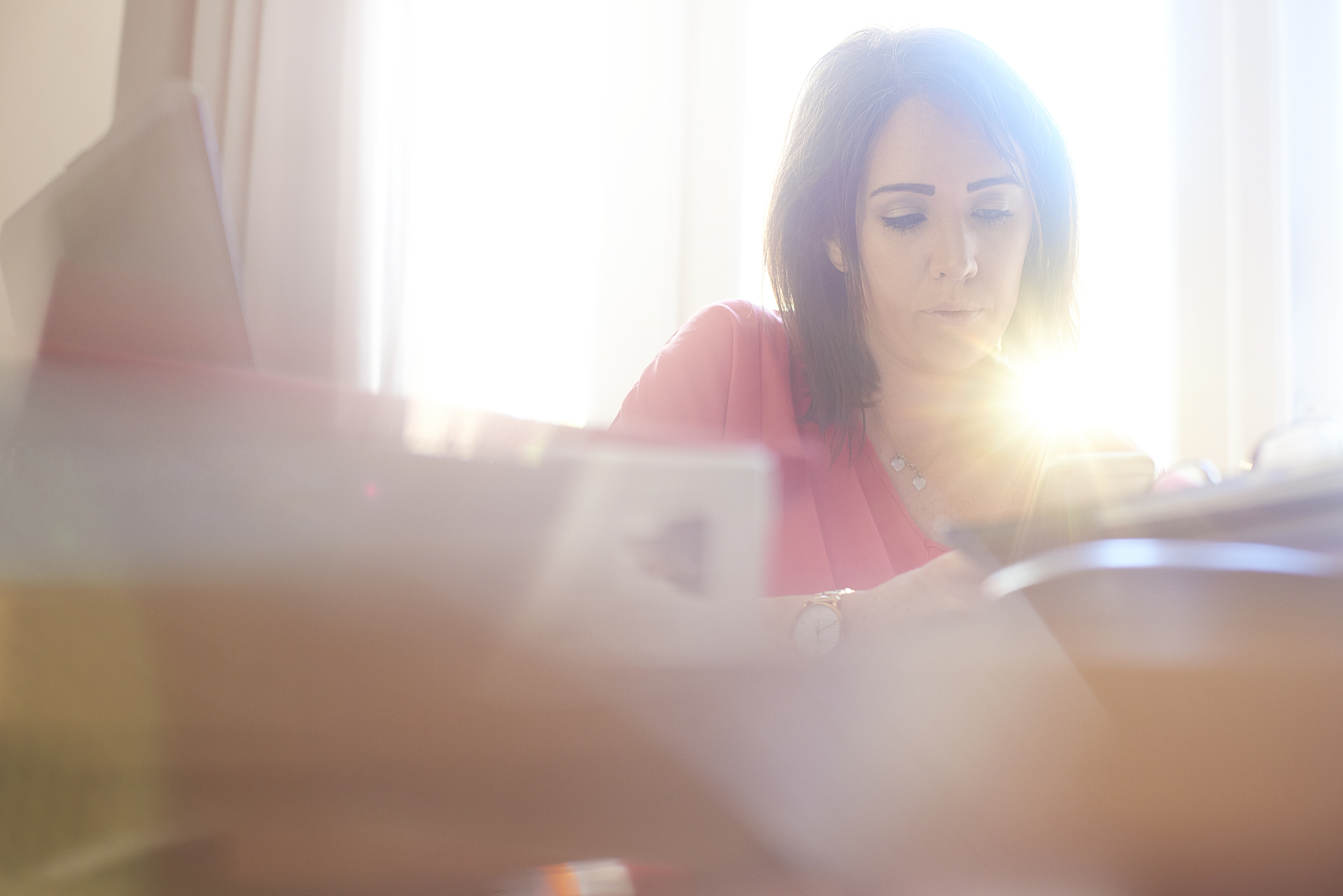 woman working from home
