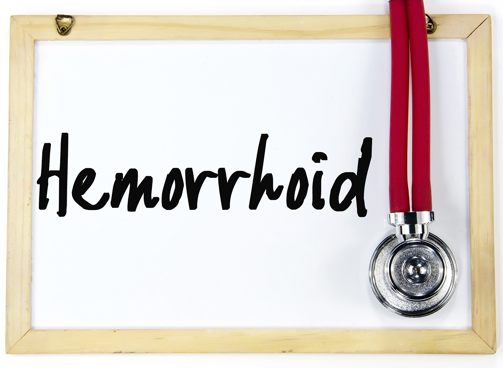 hemorrhoid word write on blackboard