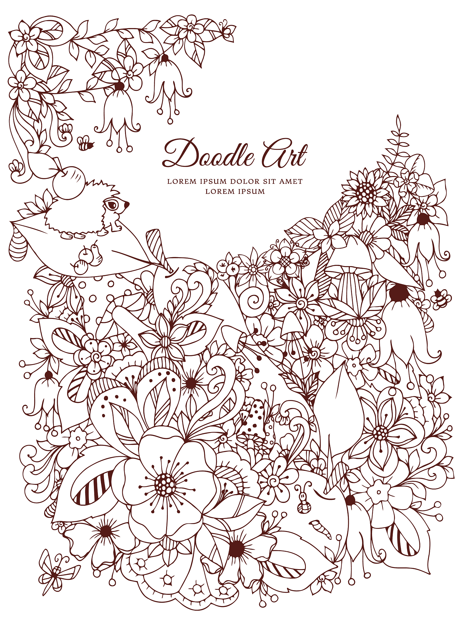 zentnagl floral frame doodle
