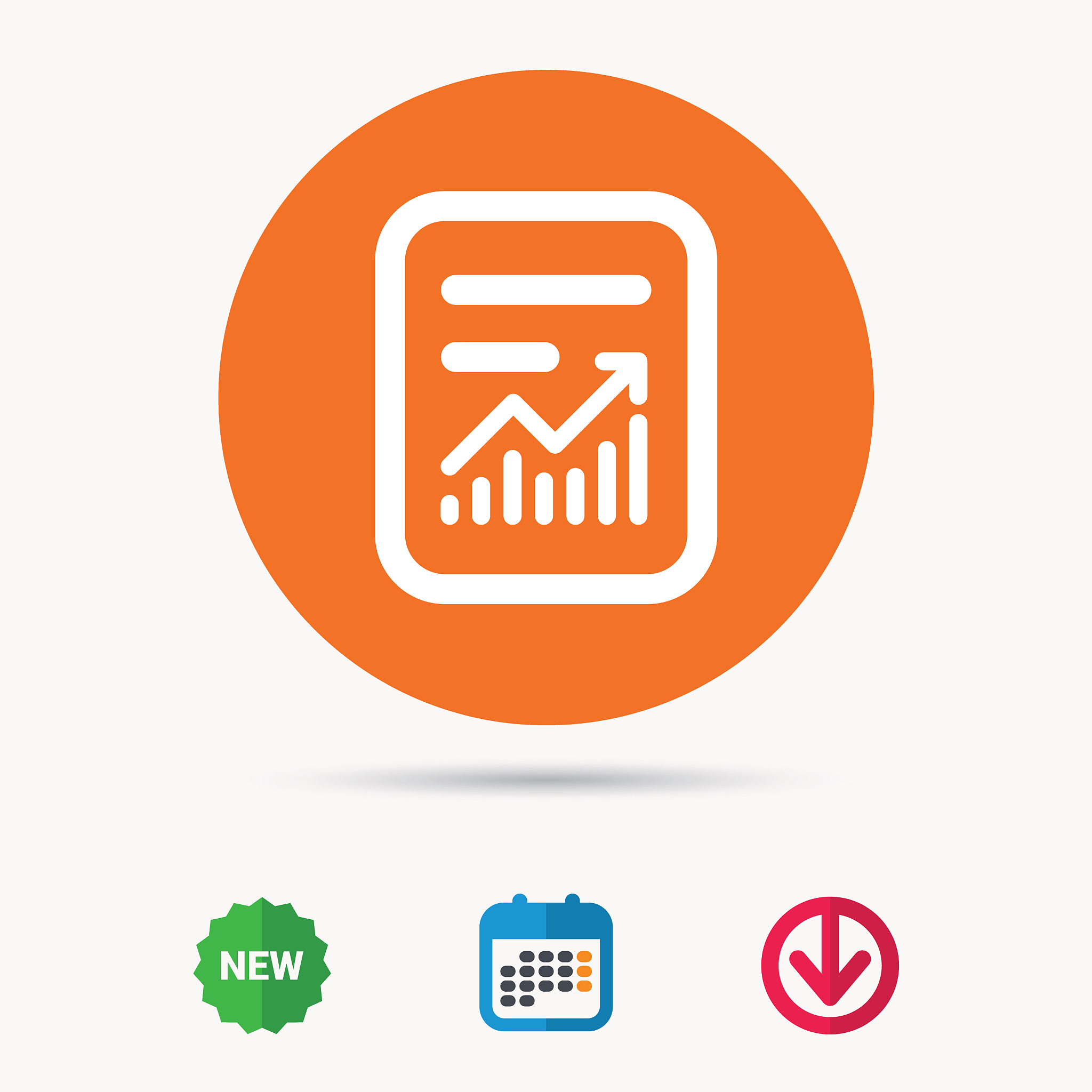 report file icon document page with statistics