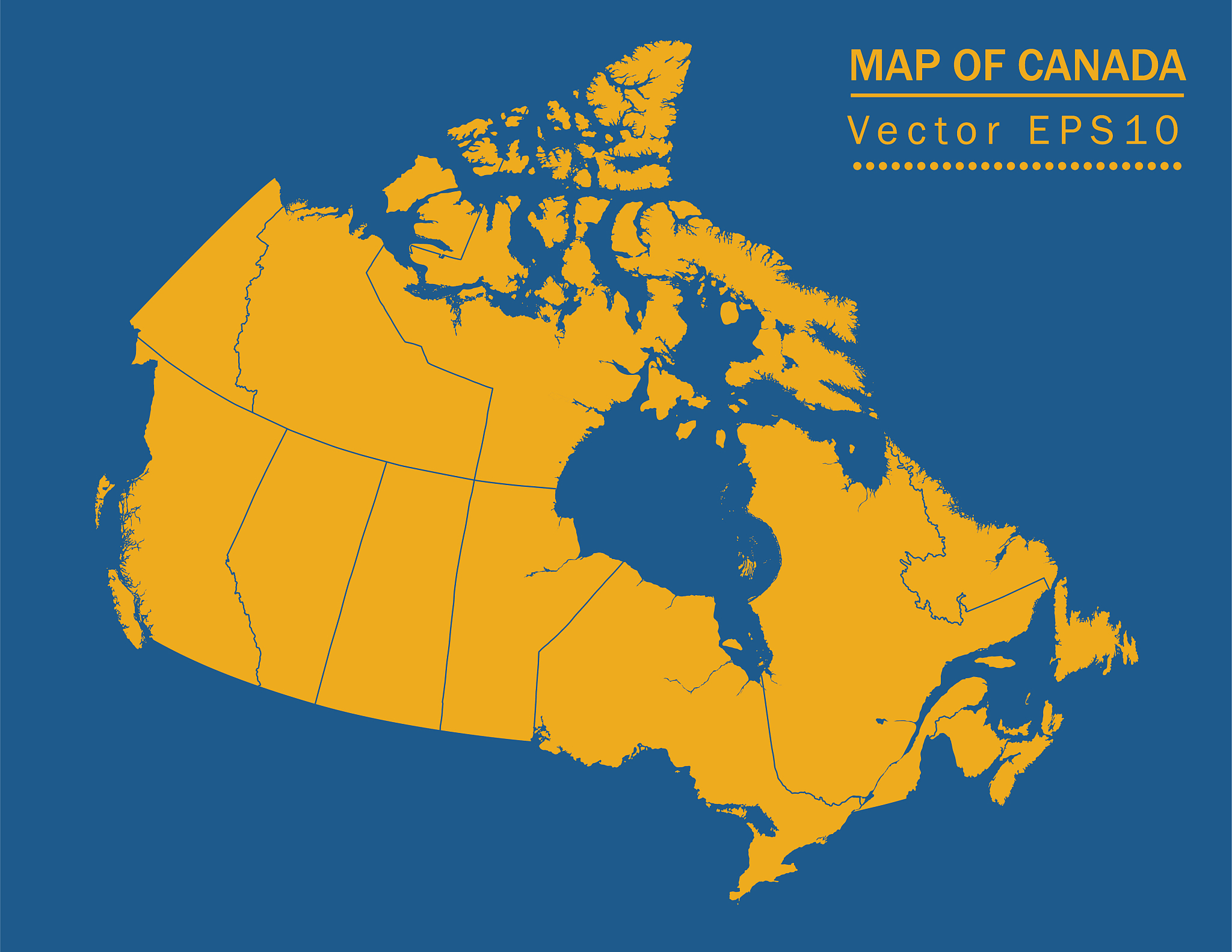 flat color map of canada