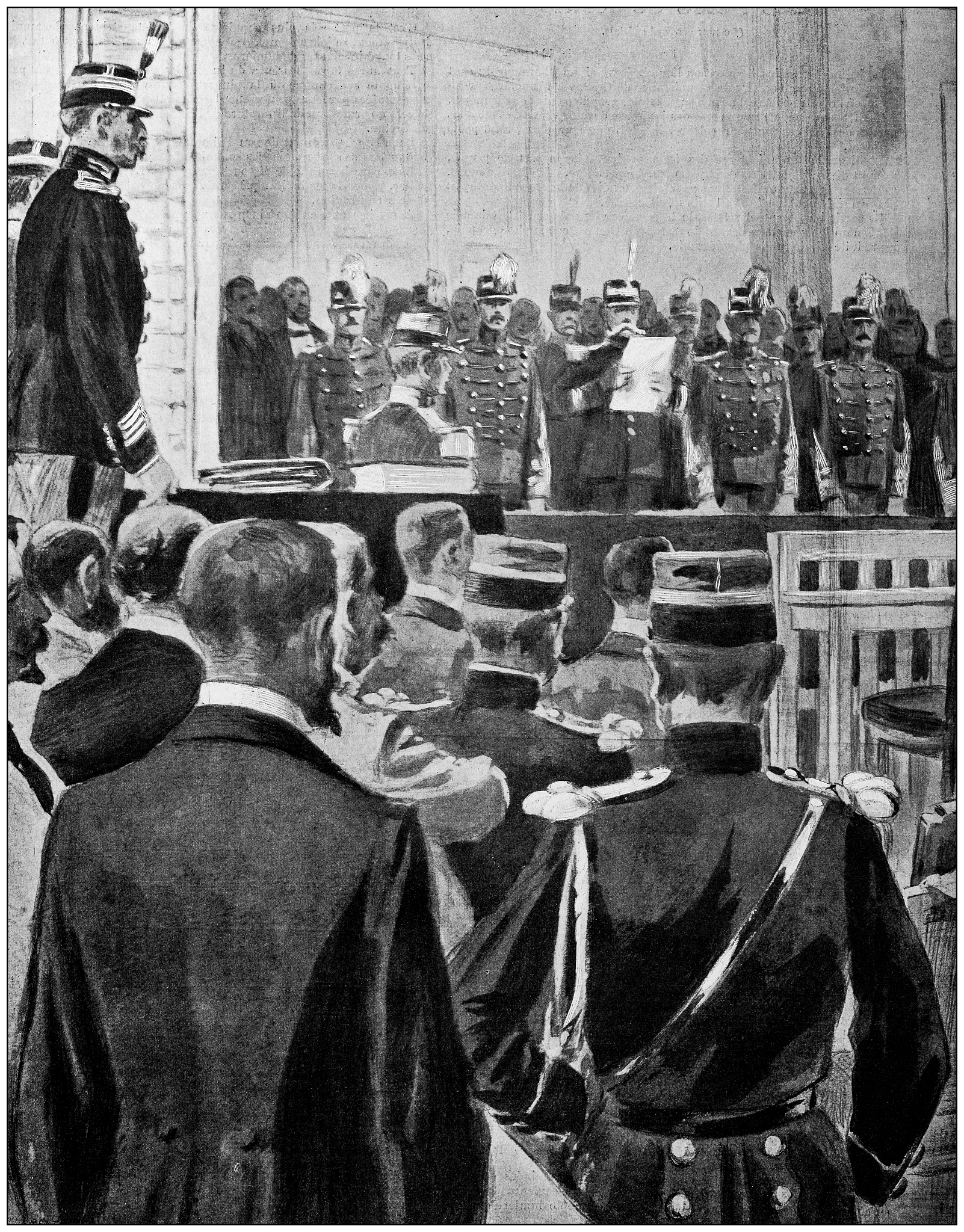 antique photo: france high court parliament