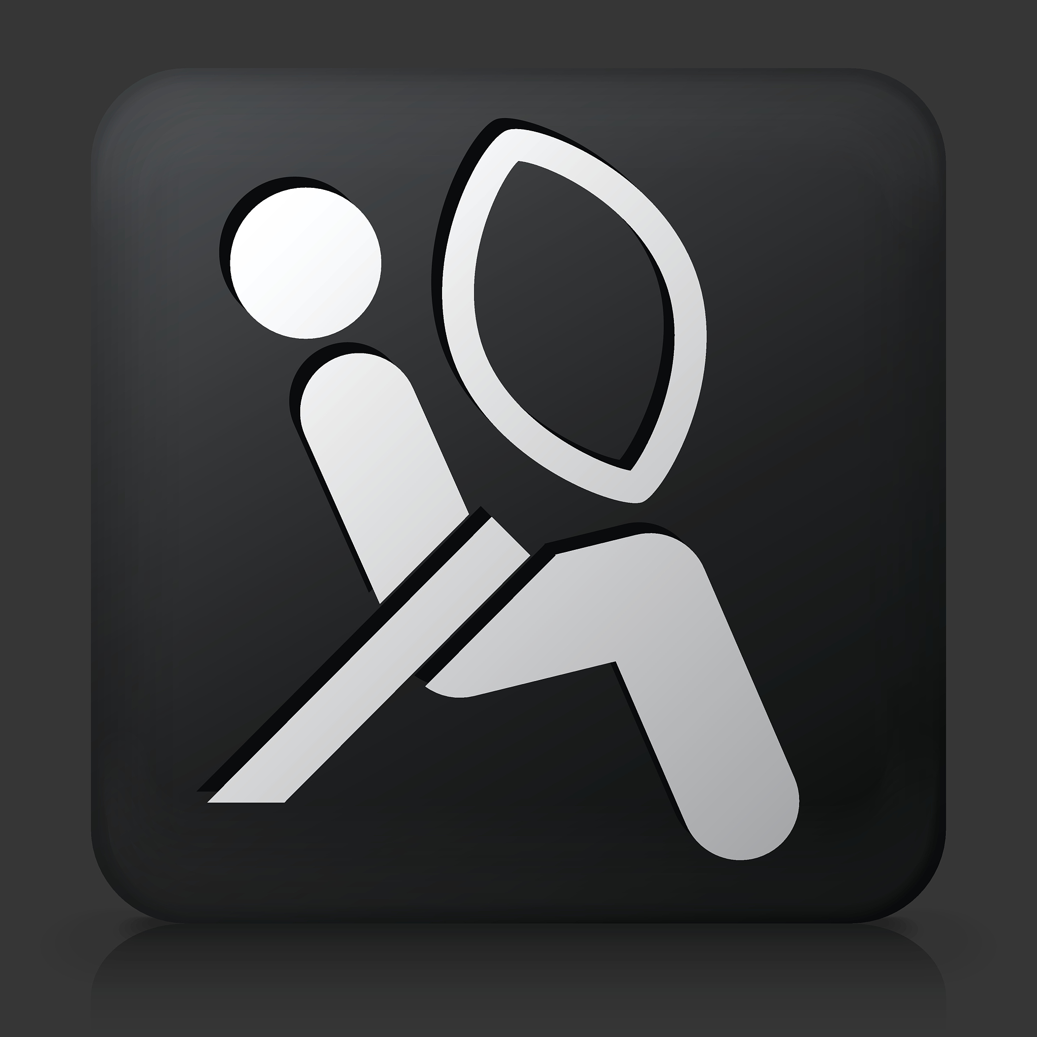 black square button with airbag test