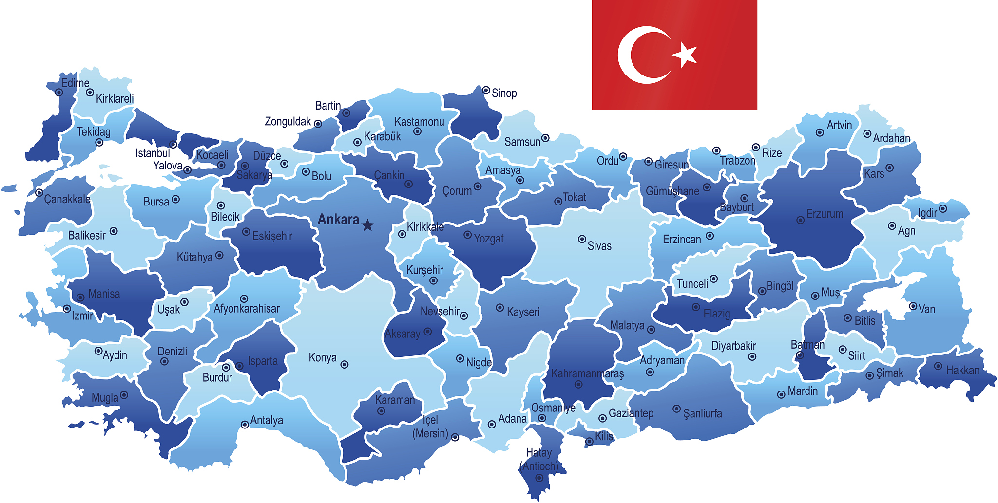 map of turkey