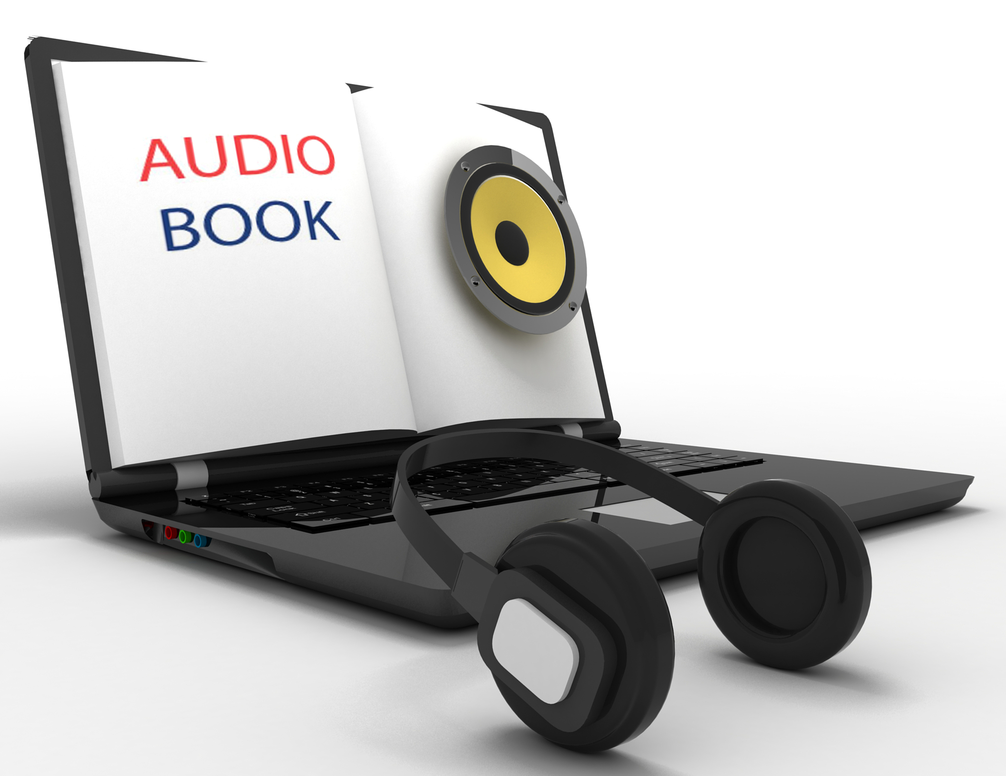 audio book concept . 3d illustration