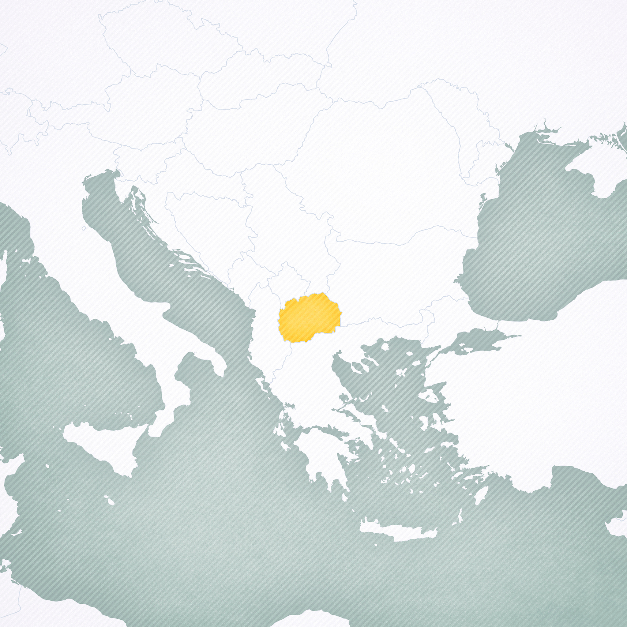 map of balkans - macedonia