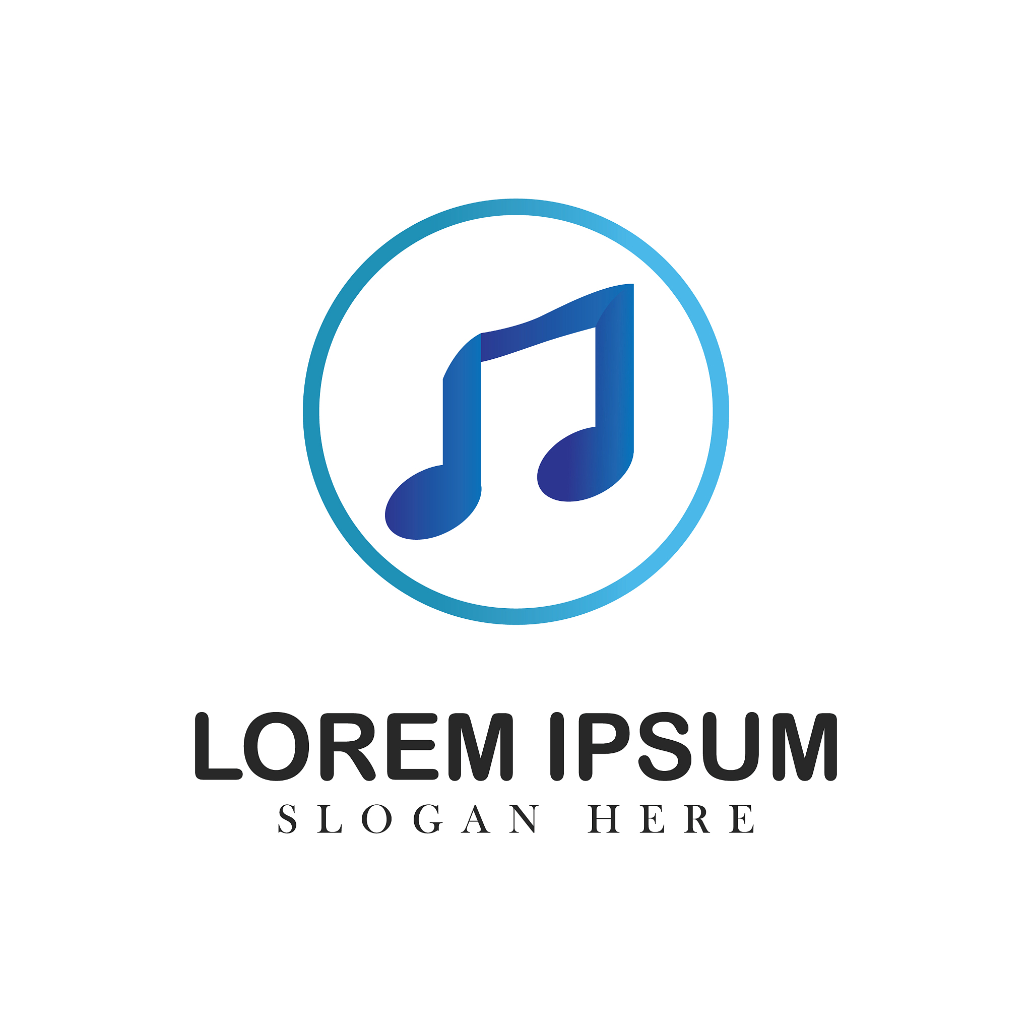 music logo design element simple symbol note