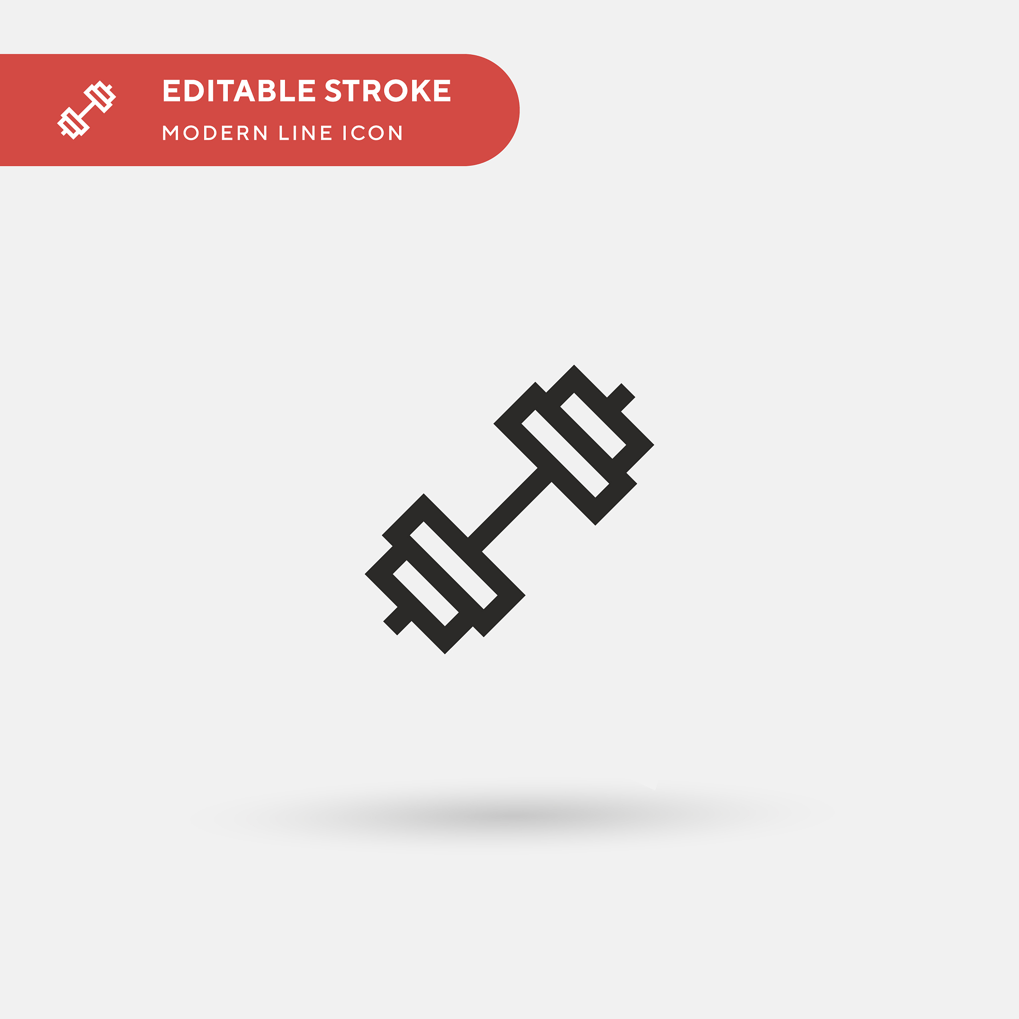 dumbbell simple icon symbol
