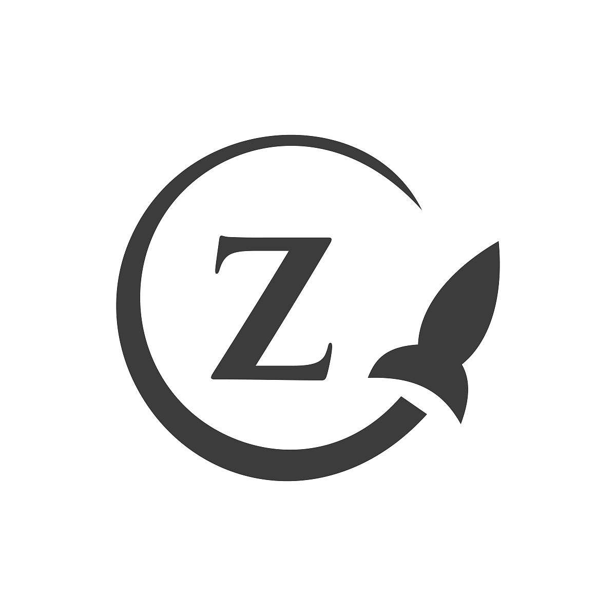 字母z概念上的旅行标志.字母z旅行标志矢量模板