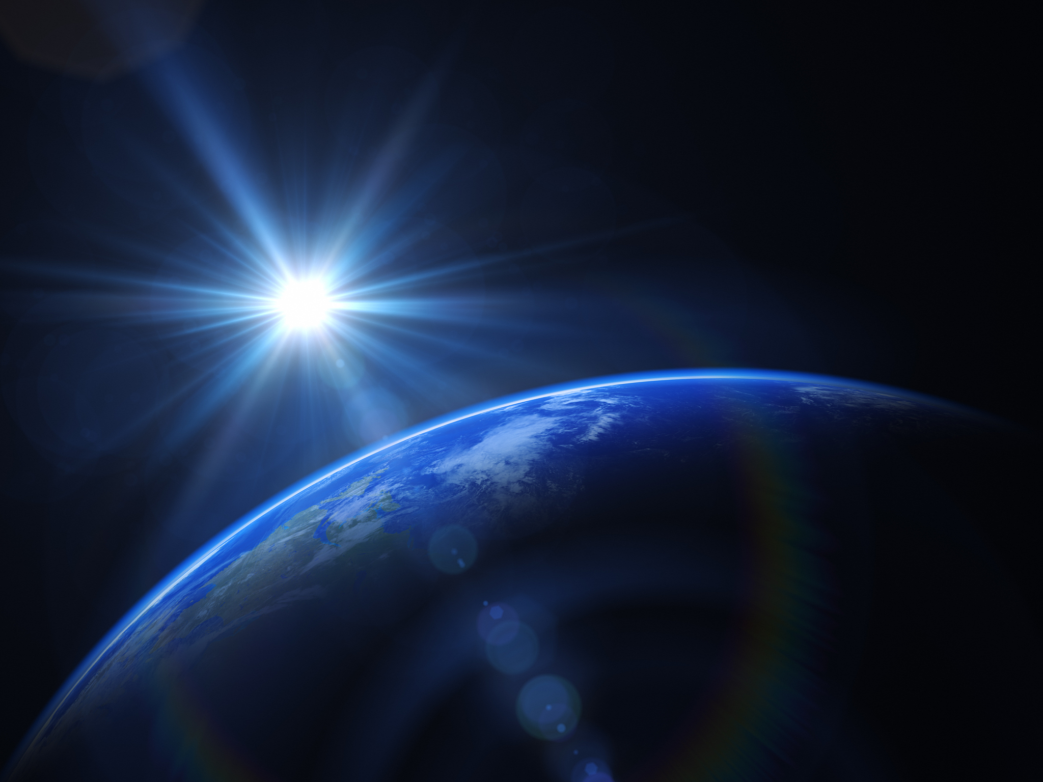 sunrise in space