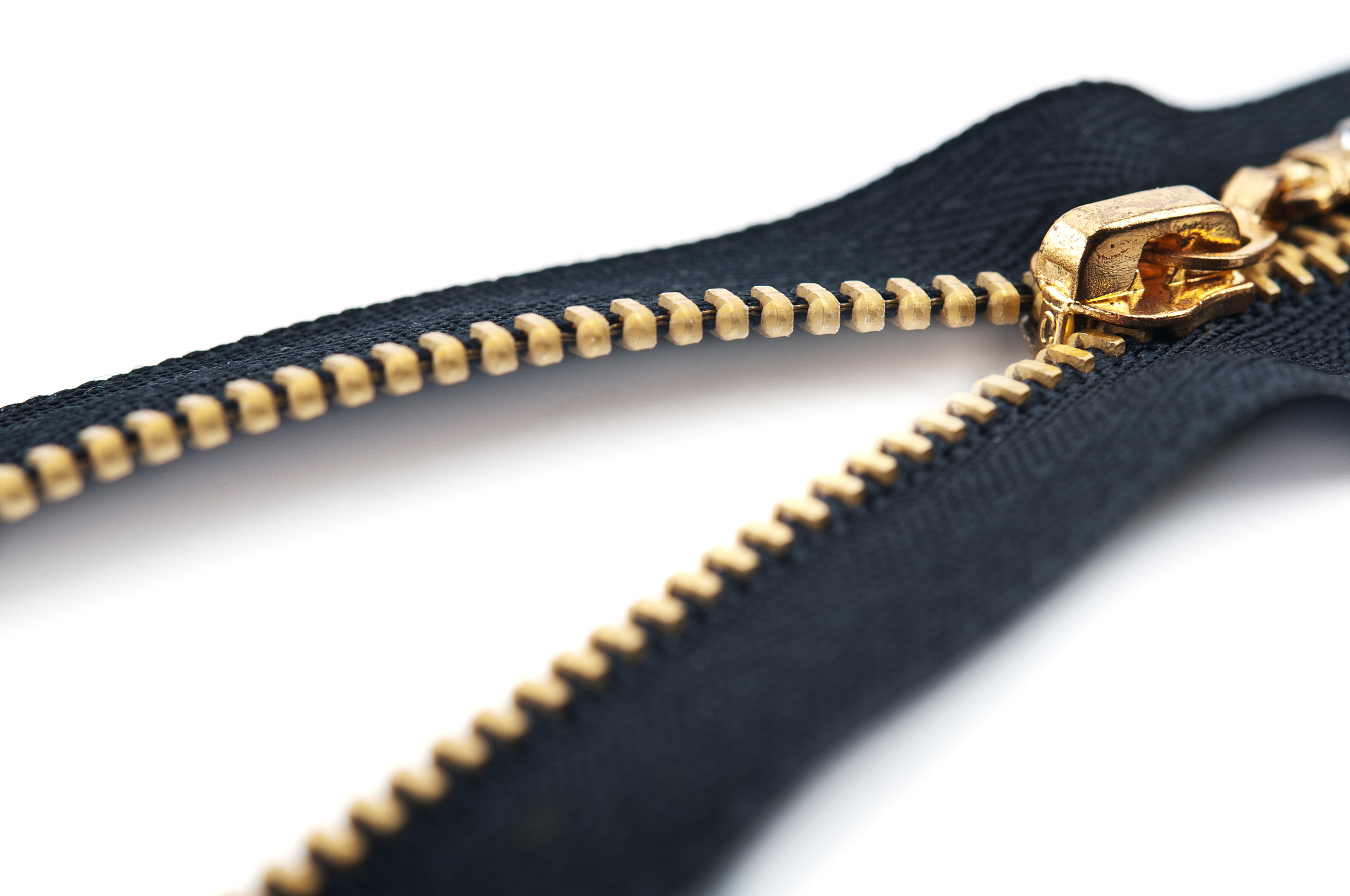 zipper on background