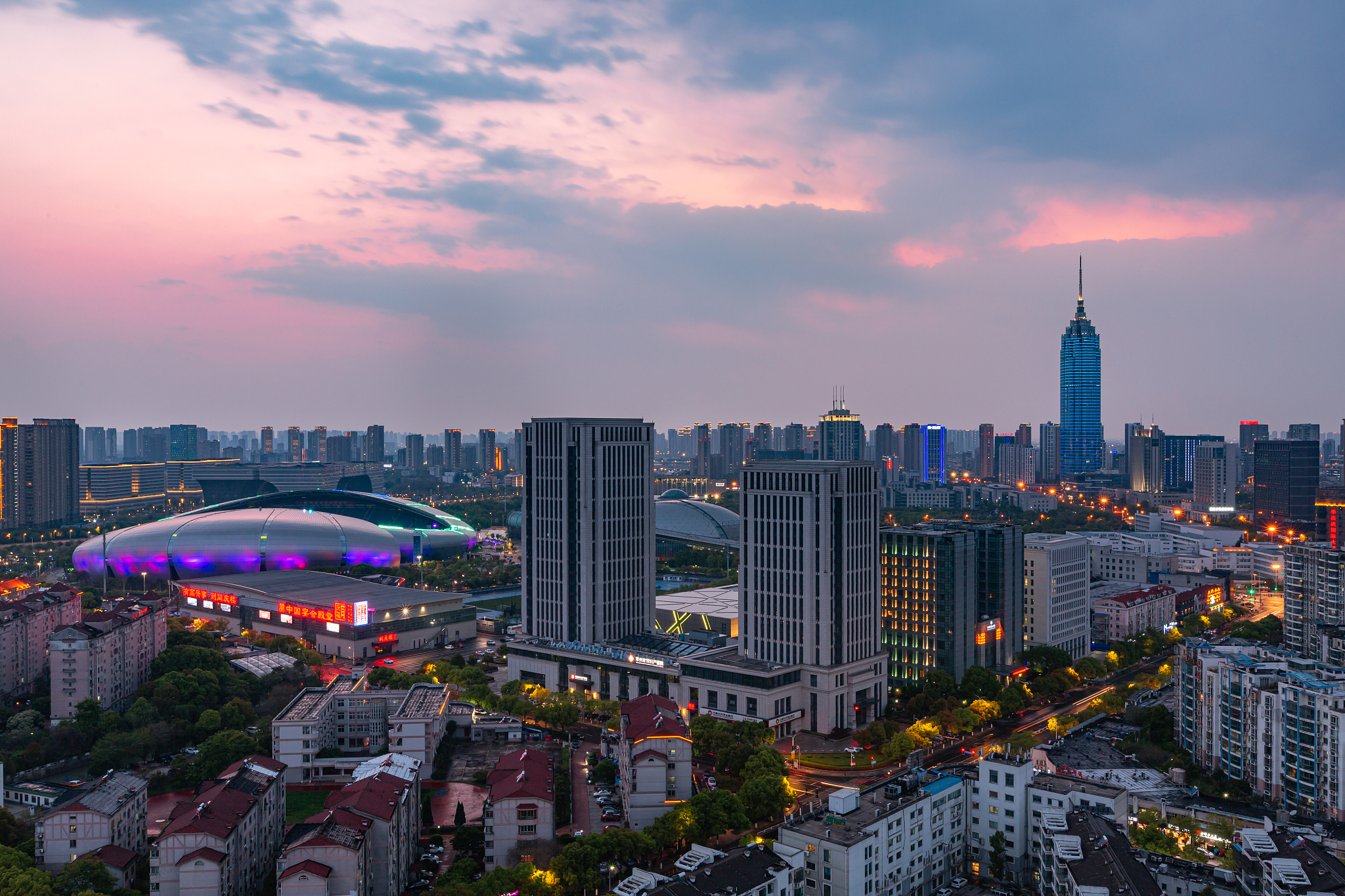 江苏省常州市城市建筑风光