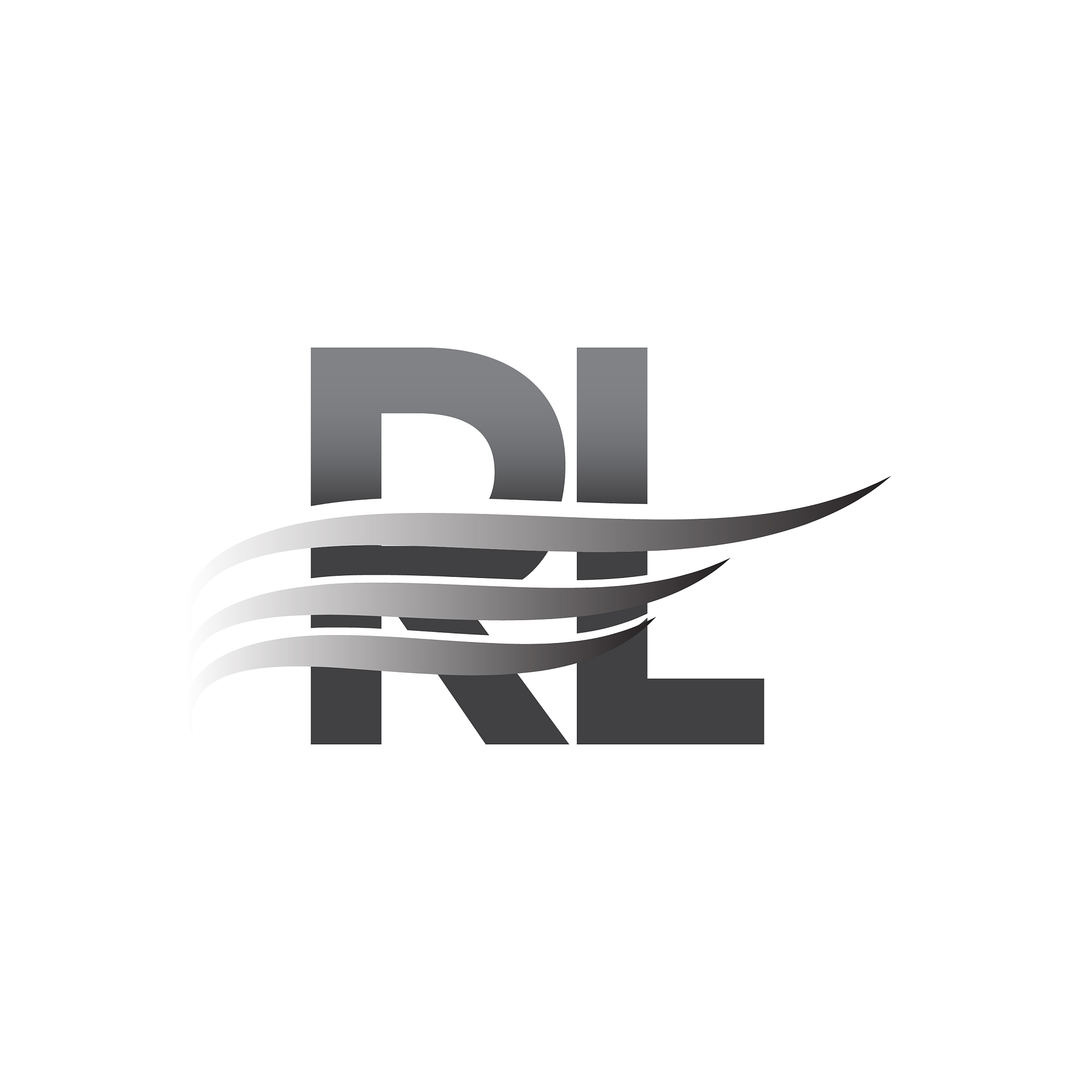 initial letter, grey color vector logotype