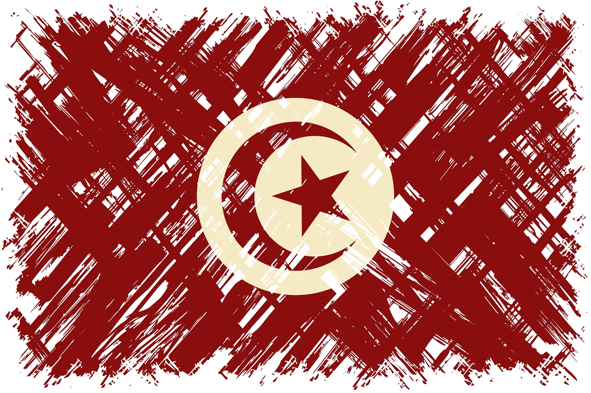 tunisian grunge flag