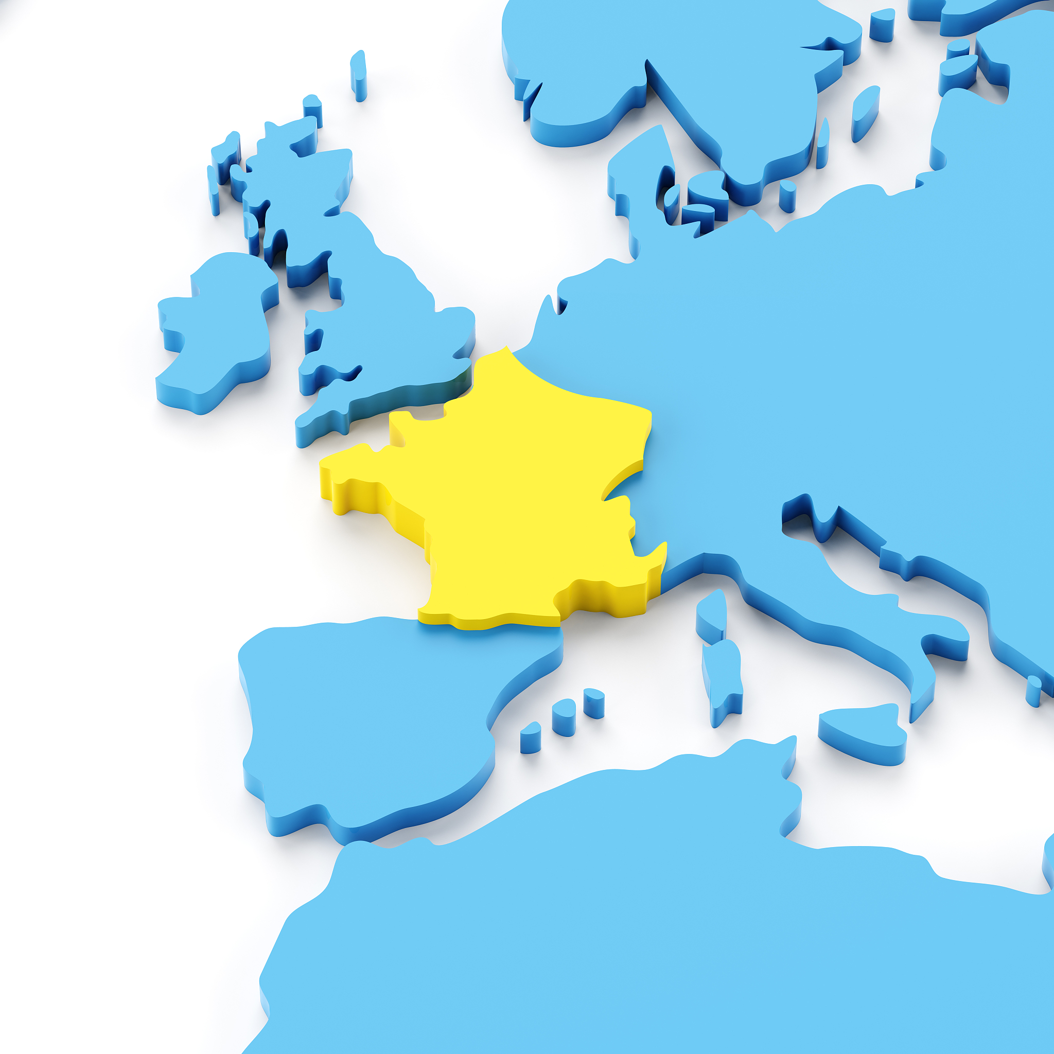 3d map of france