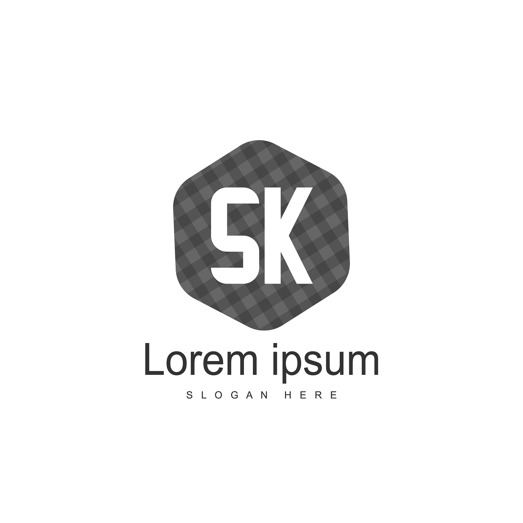 initial letter sk logo template design minimal