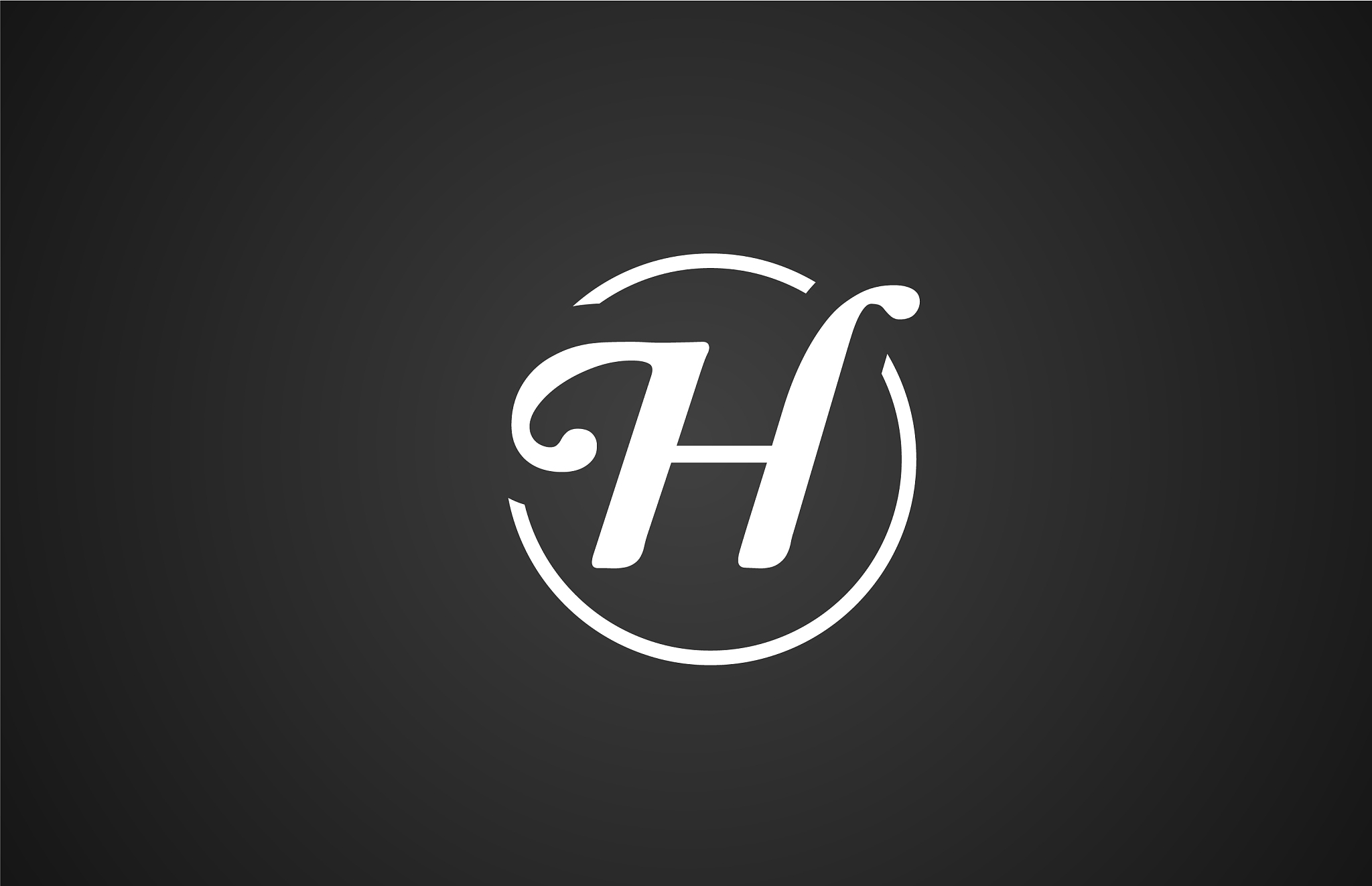 simple black white h letter logo icon alphabet
