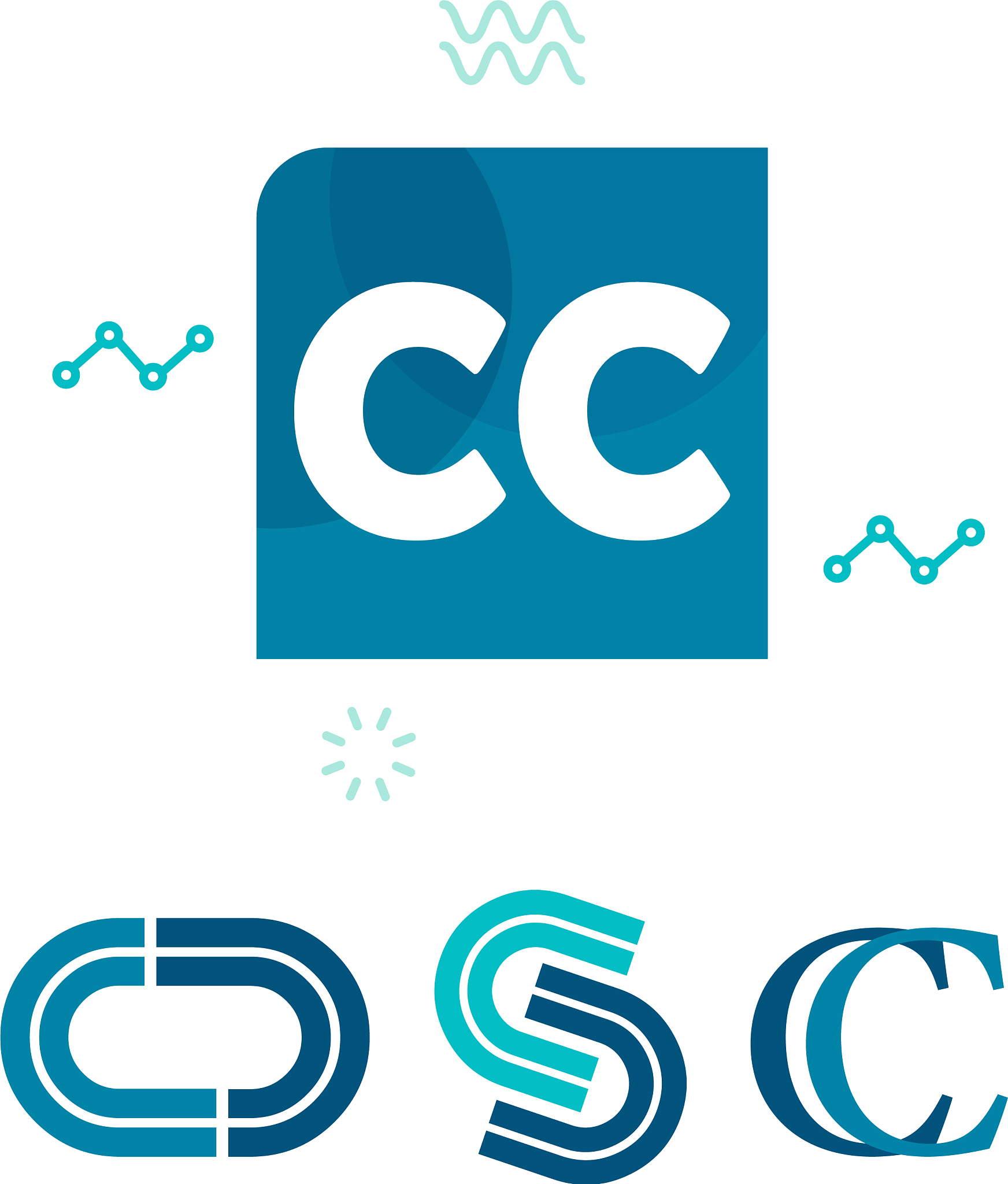 initial letter cc simple design logo template