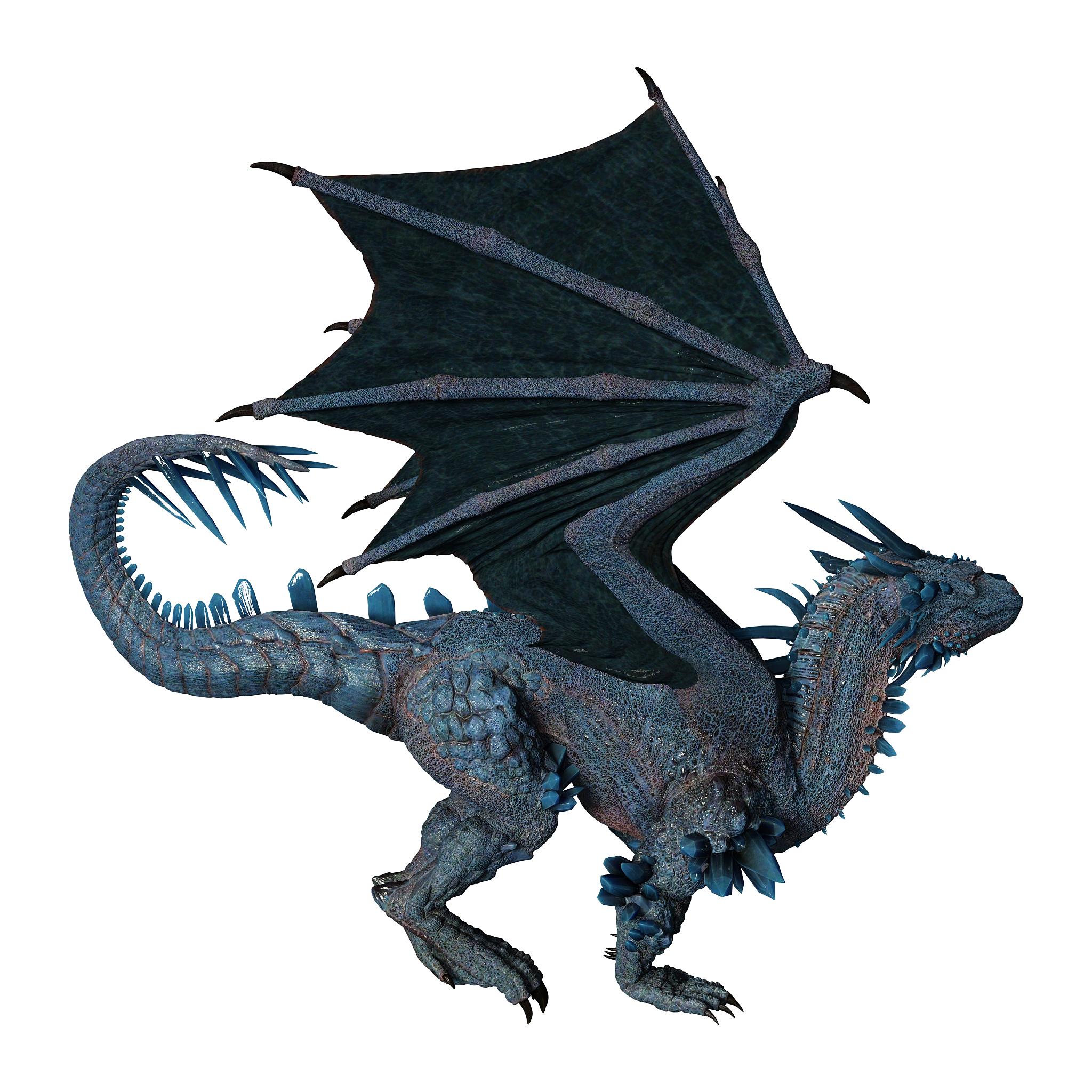 3d illustration fantasy dragon on white