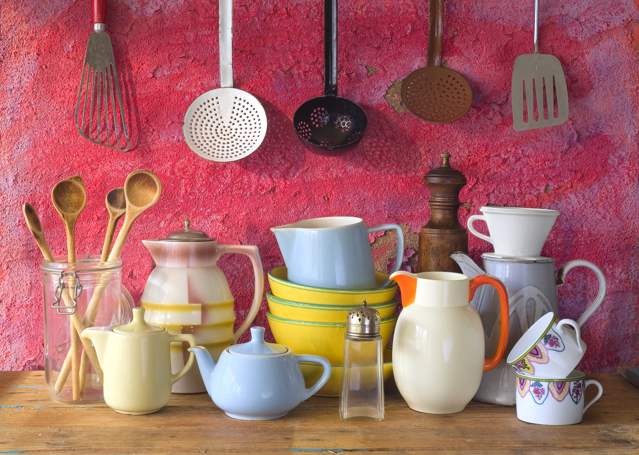 collection of vintage kitchenware