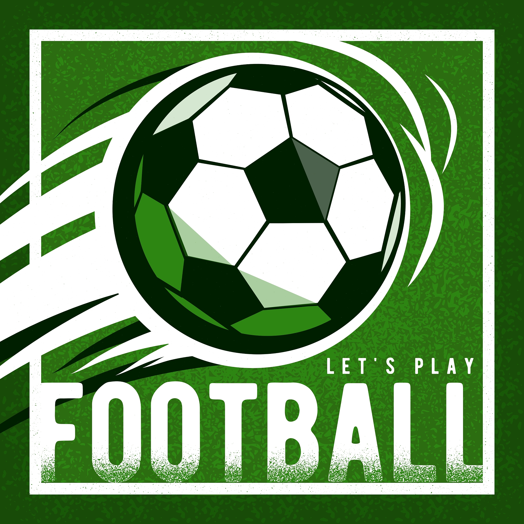 soccer football green field background with ball
