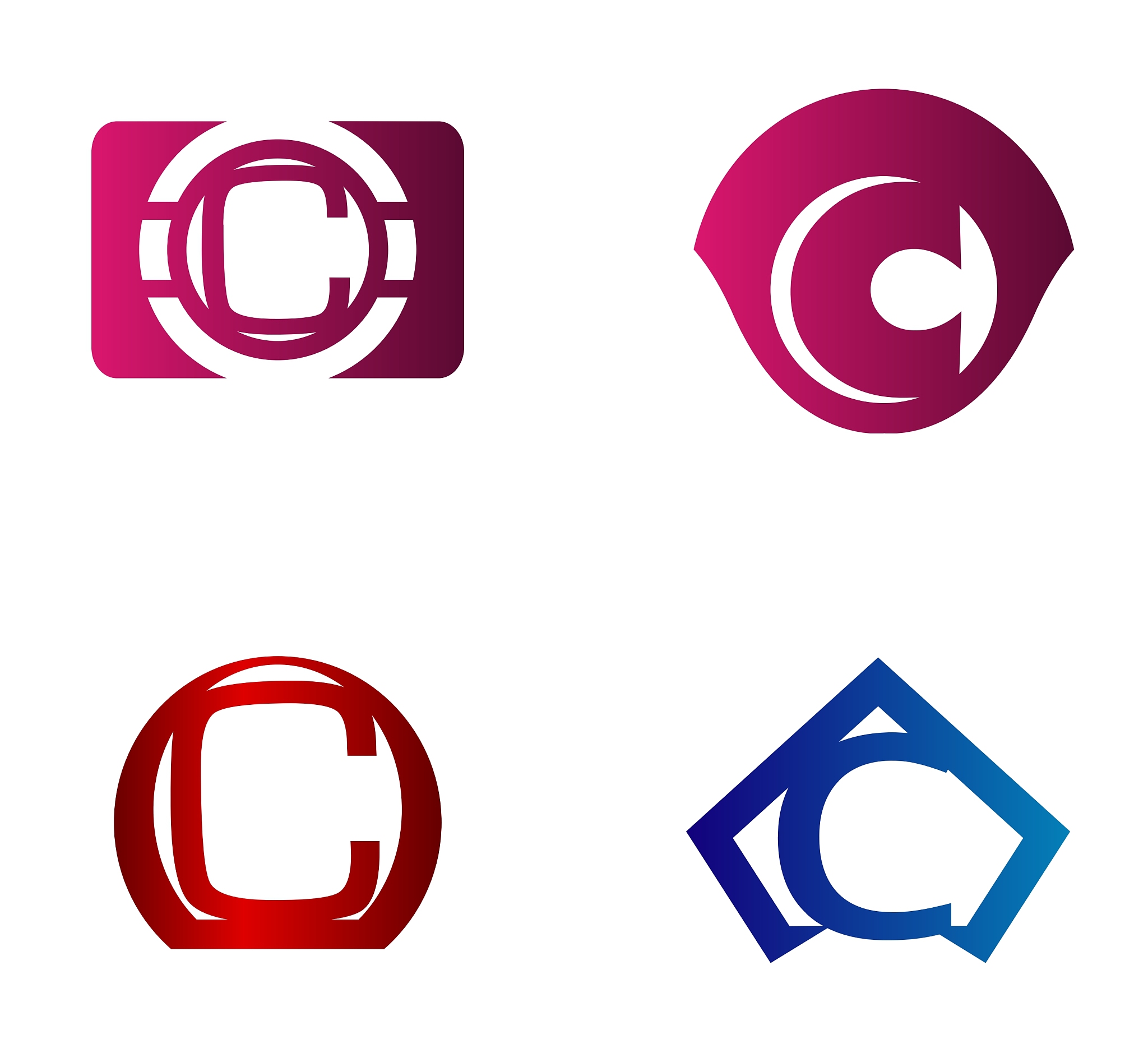 letter c logo icon design template elements