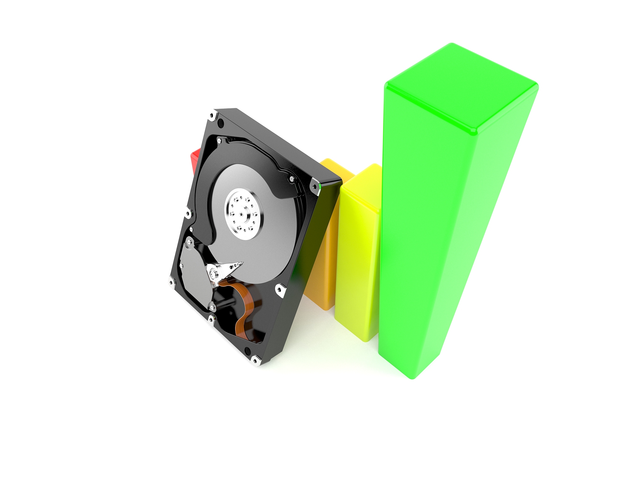 hard drive with chart