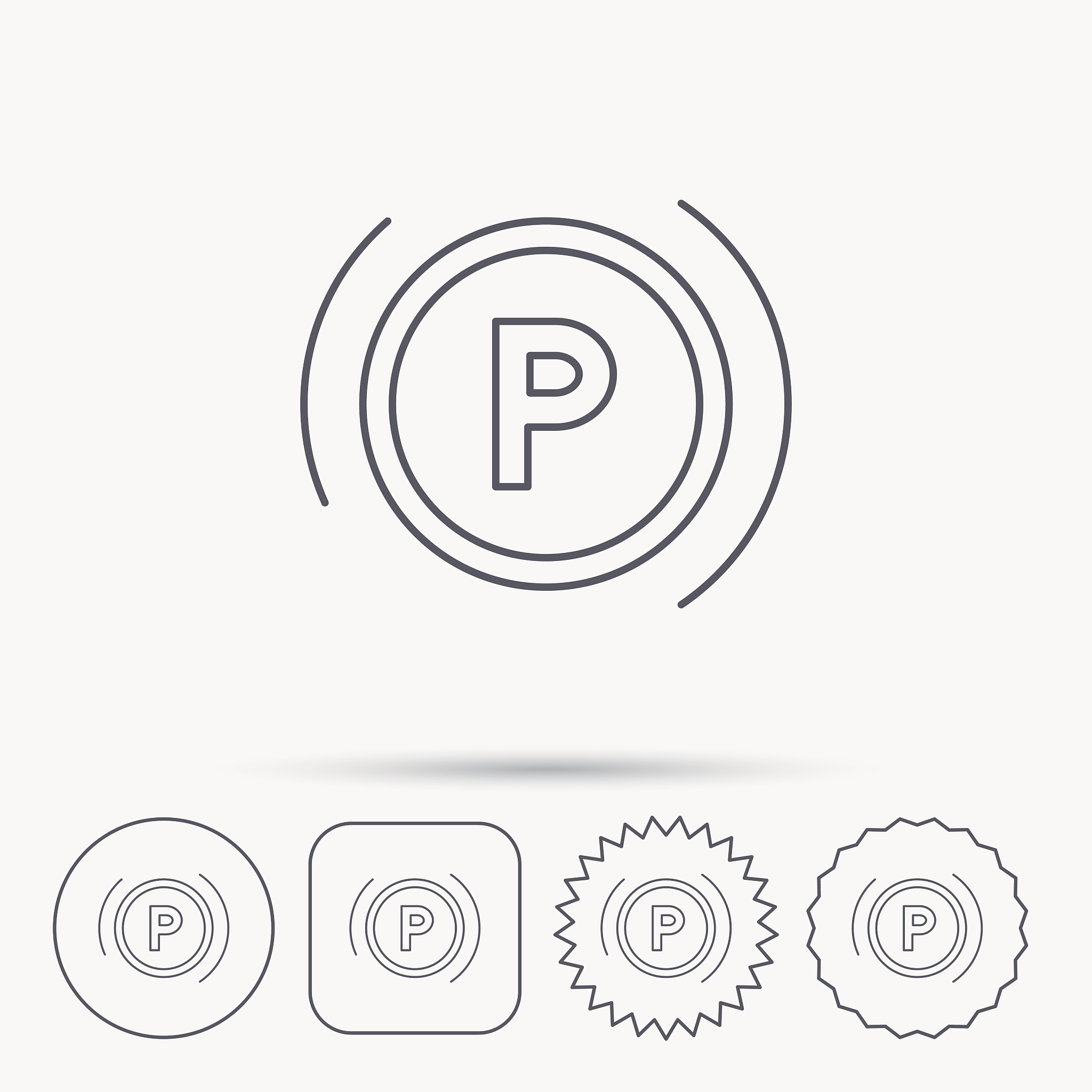parking icon. dashboard sign.