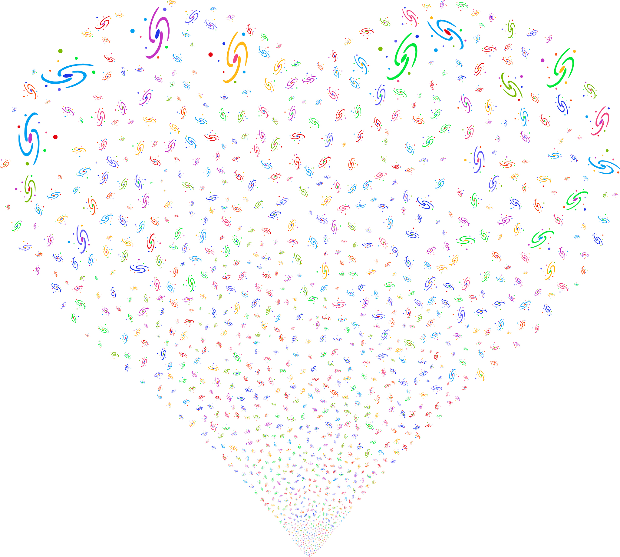 galaxy fireworks heart