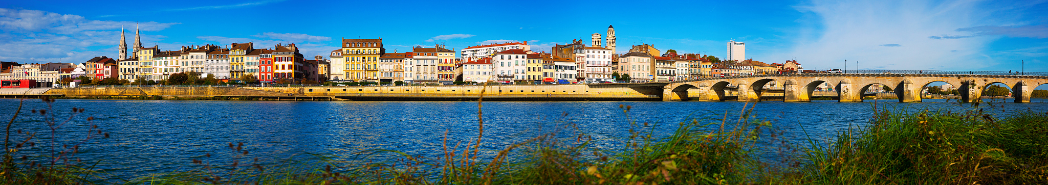 view of macon town, france