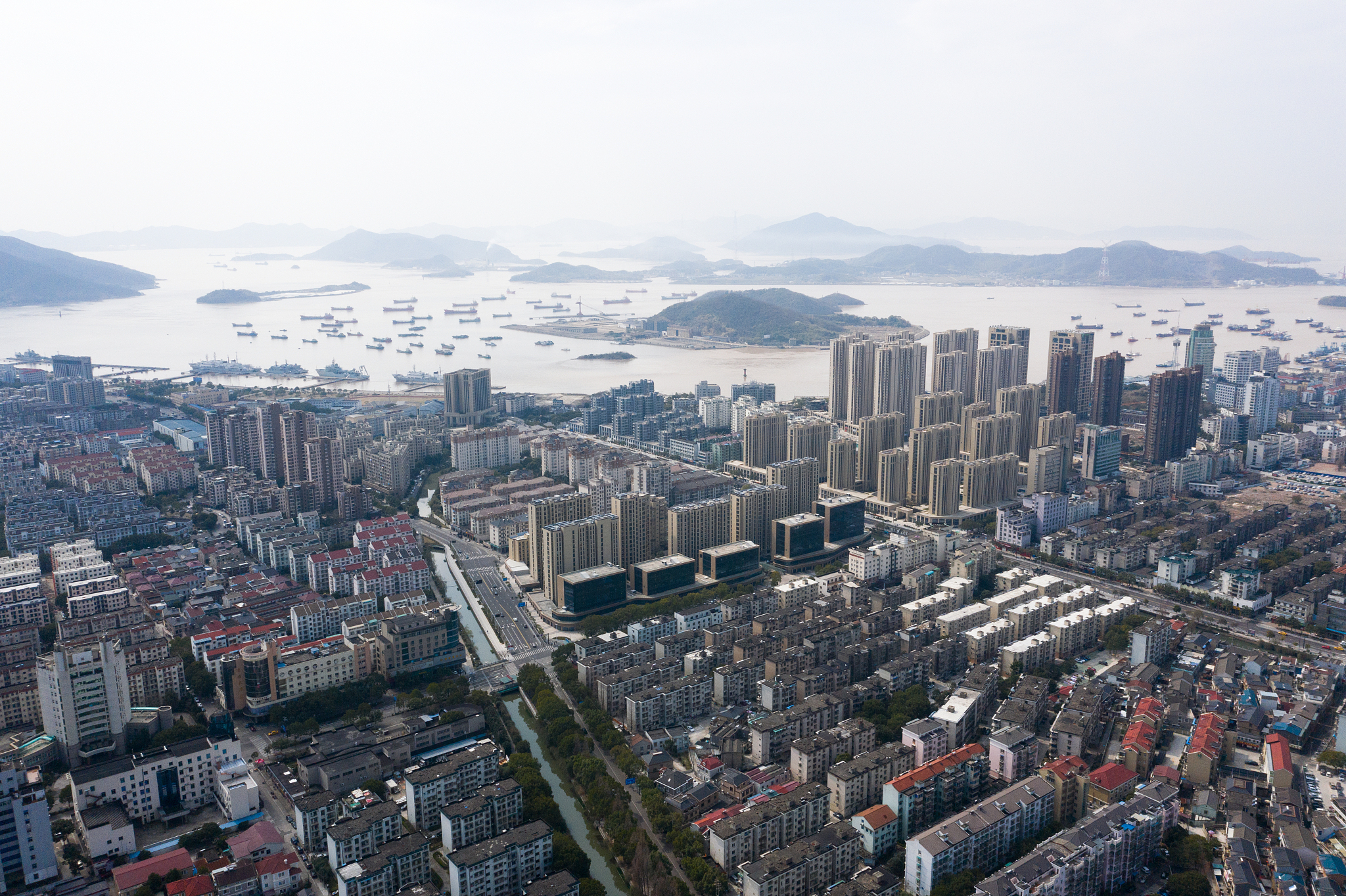 浙江省舟山市定海城市风光
