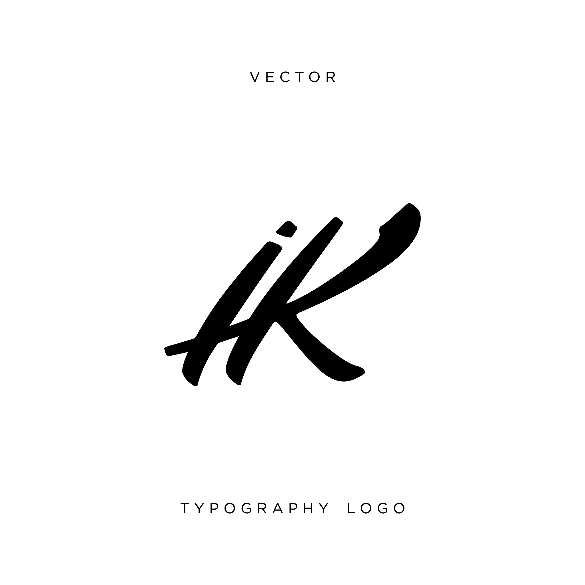 ik letters monogram. vector typography logotype.